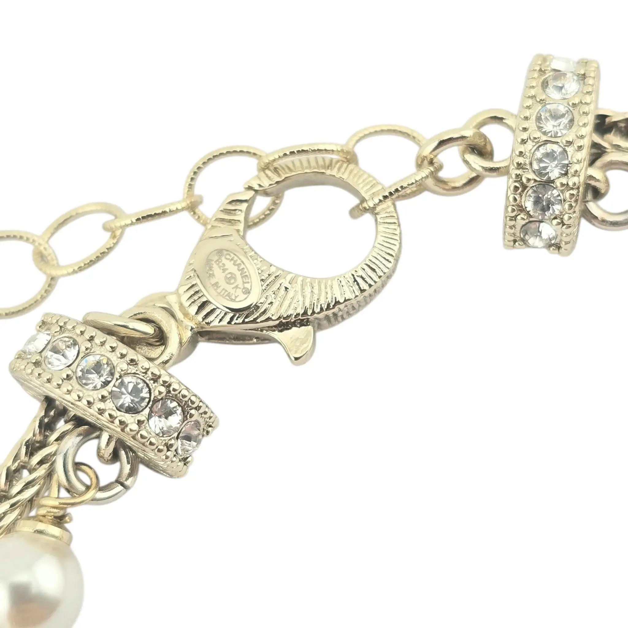 Chanel CC Faux Pearl Necklace B24 CHANEL