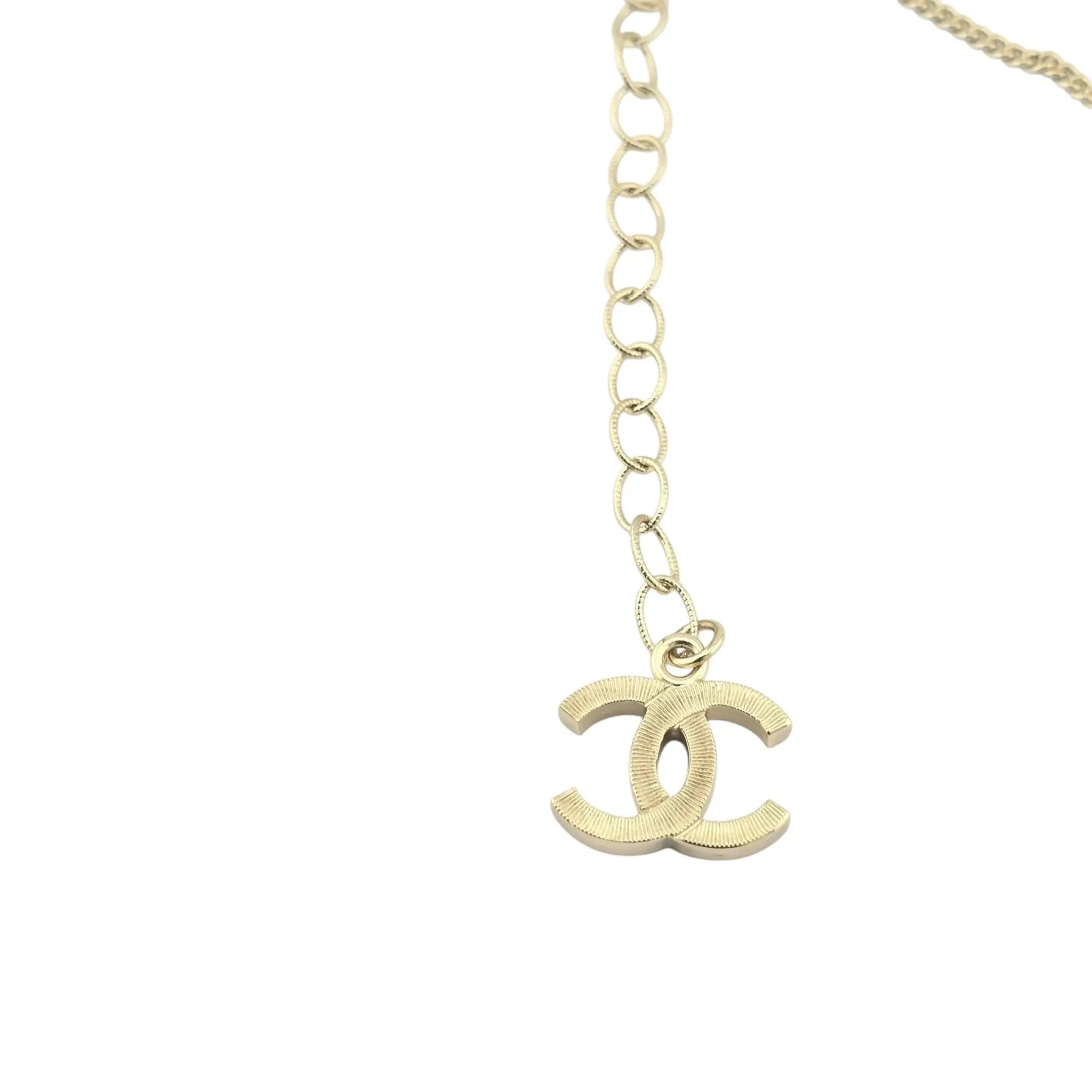 Chanel CC Bow Pendant Gold Silver Necklace 2024 CHANEL