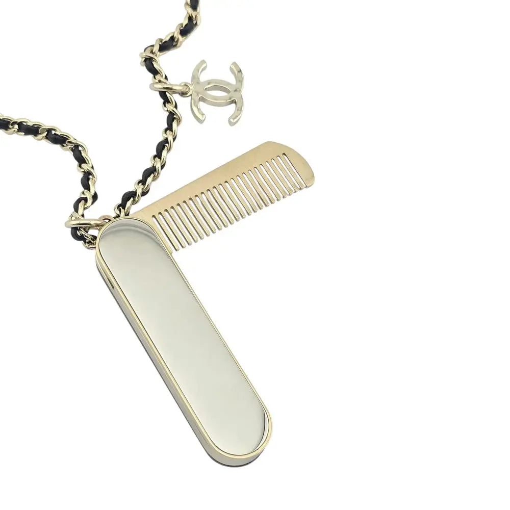 Chanel Black Gold Comb Necklace 22-23FW CHANEL