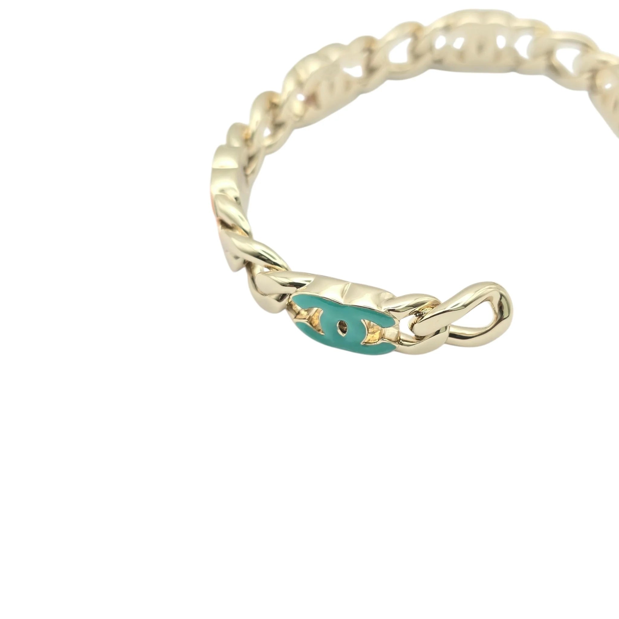 Chanel CC Enamel Chain Multicolour Cuff CHANEL