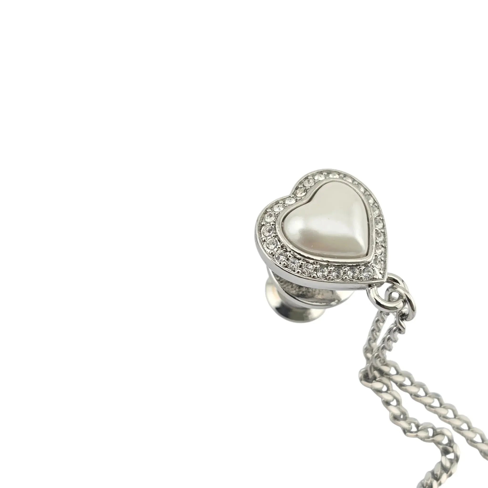 Chanel CC Multi Strand Chain Heart Brooch 2023 CHANEL