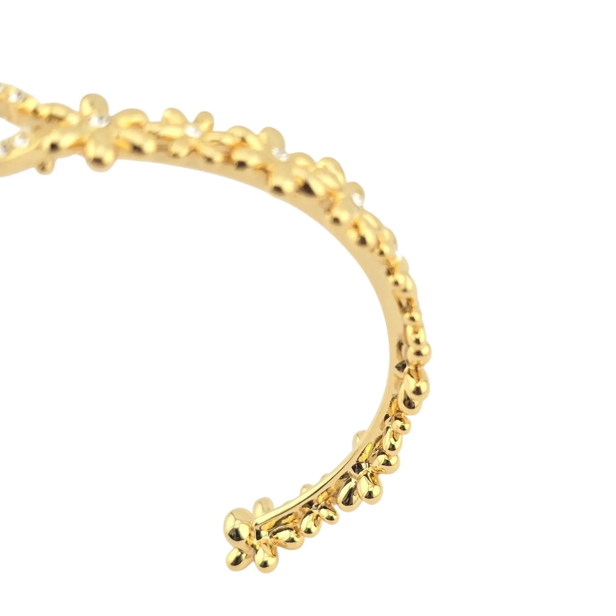 Chanel CC Gold Floral Bangle 2023 CHANEL