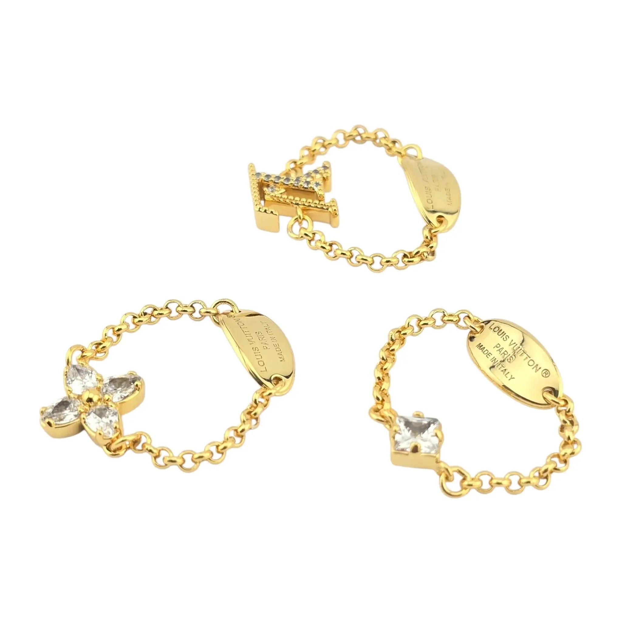 Louis Vuitton LV Lady Ring Set Gold LOUIS VUITTON