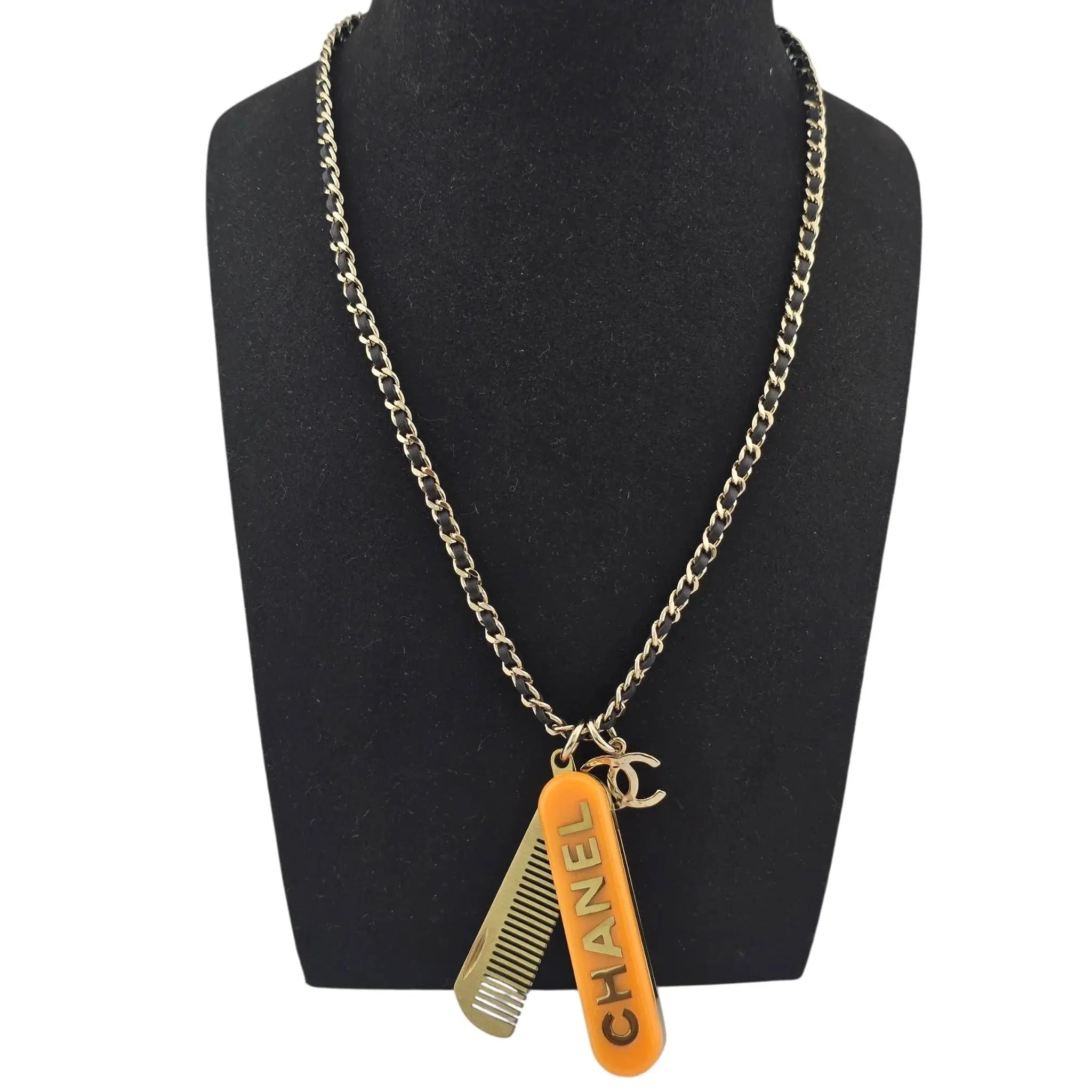 Chanel Yellow Gold Comb Necklace 22-23FW CHANEL