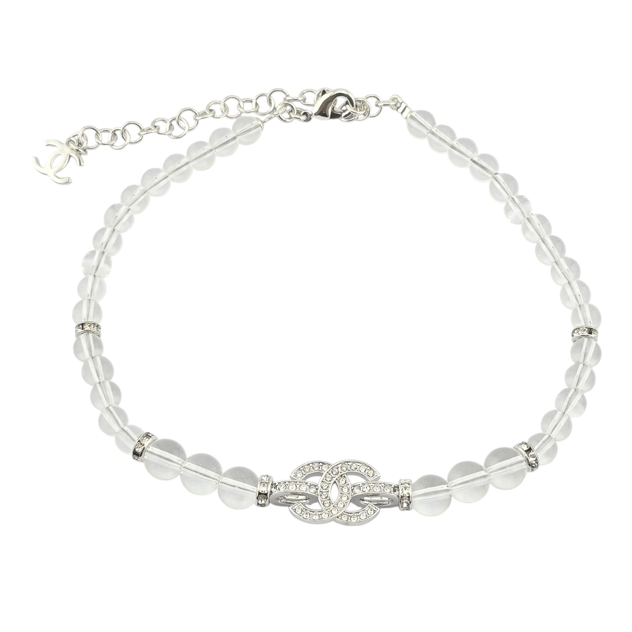 Chanel CC Transparent Pearl Choker Necklace 2025 CHANEL