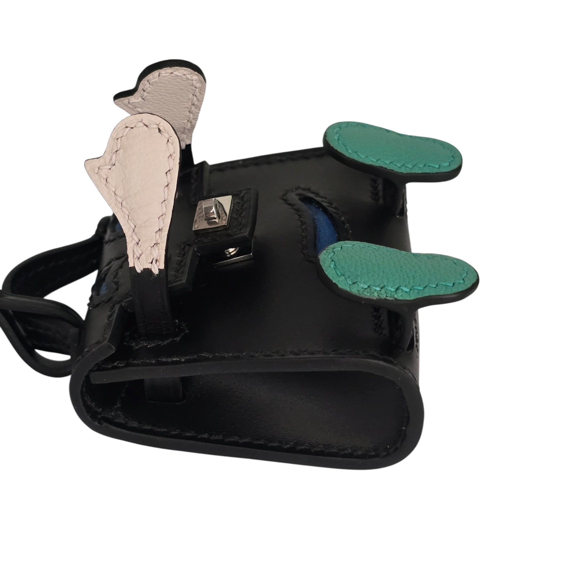 Hermes Quelle Idole Kelly Doll Bag Charm Noir Black