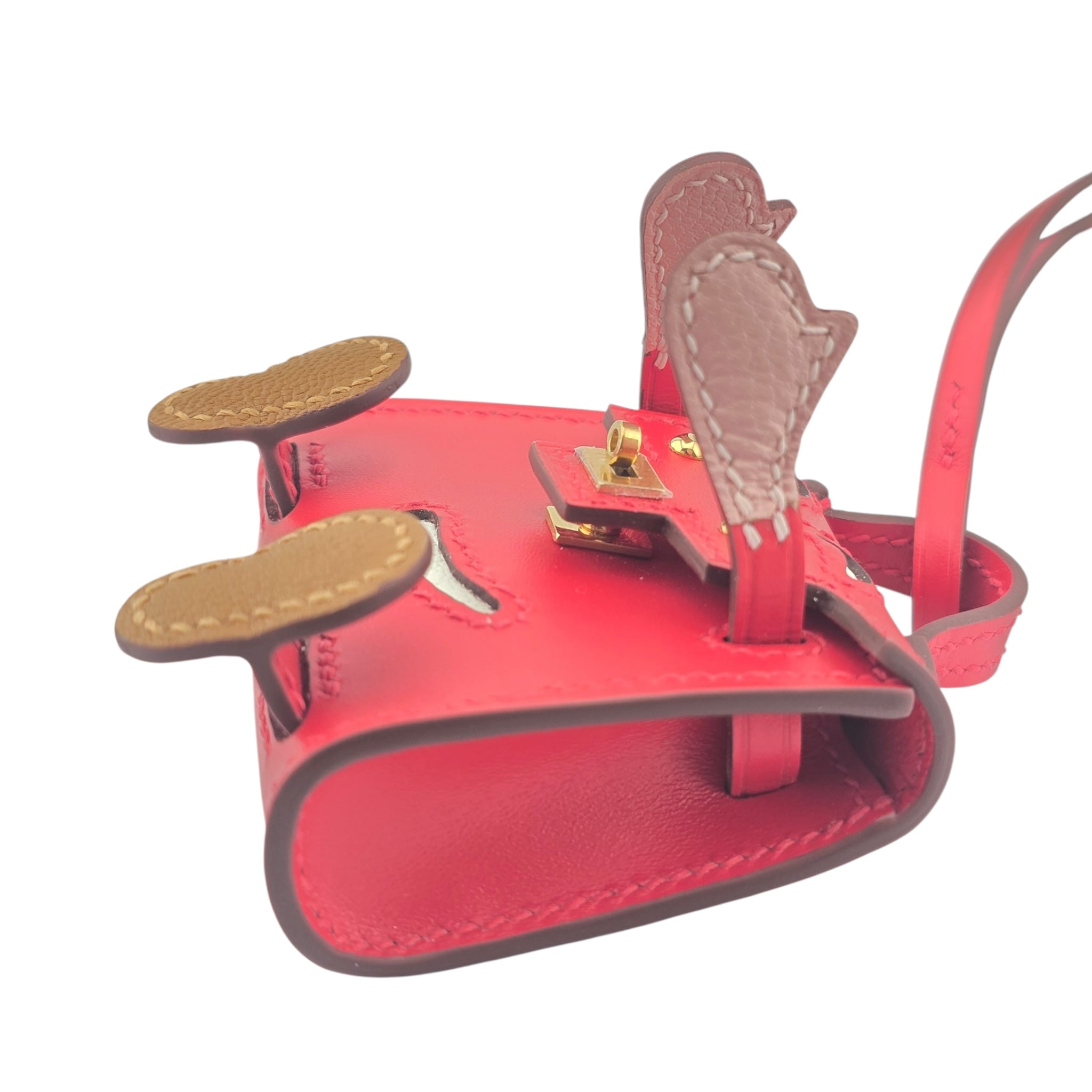 Hermes Quelle Idole Kelly Doll Bag Charm Sanguine