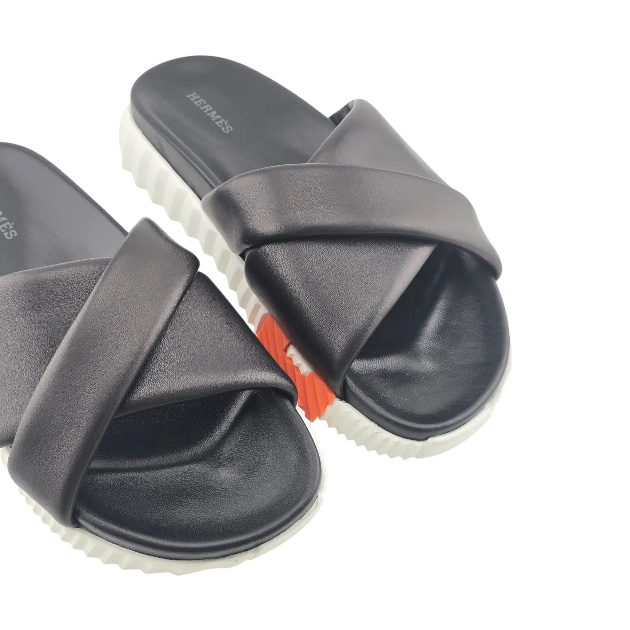 Hermes Infra Noir / Black Sandals 39 UK6 HERMES