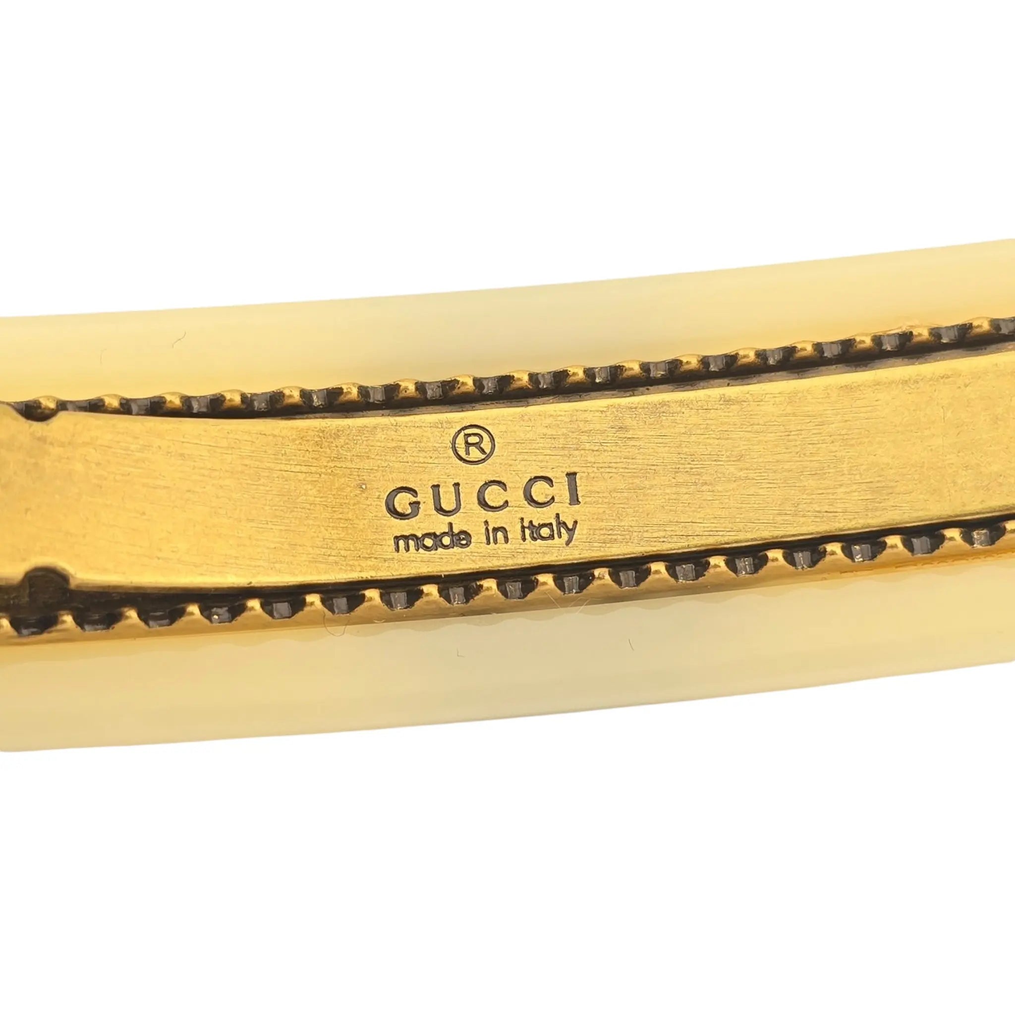 GUCCI GG Resin Crystal Star Hair Clip White GUCCI