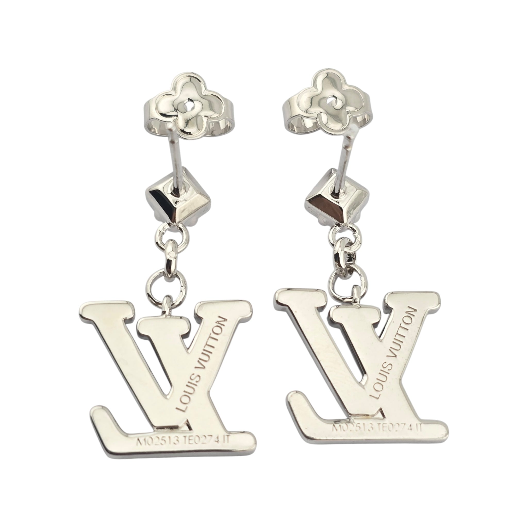 Louis Vuitton Lady LV Silver Earrings