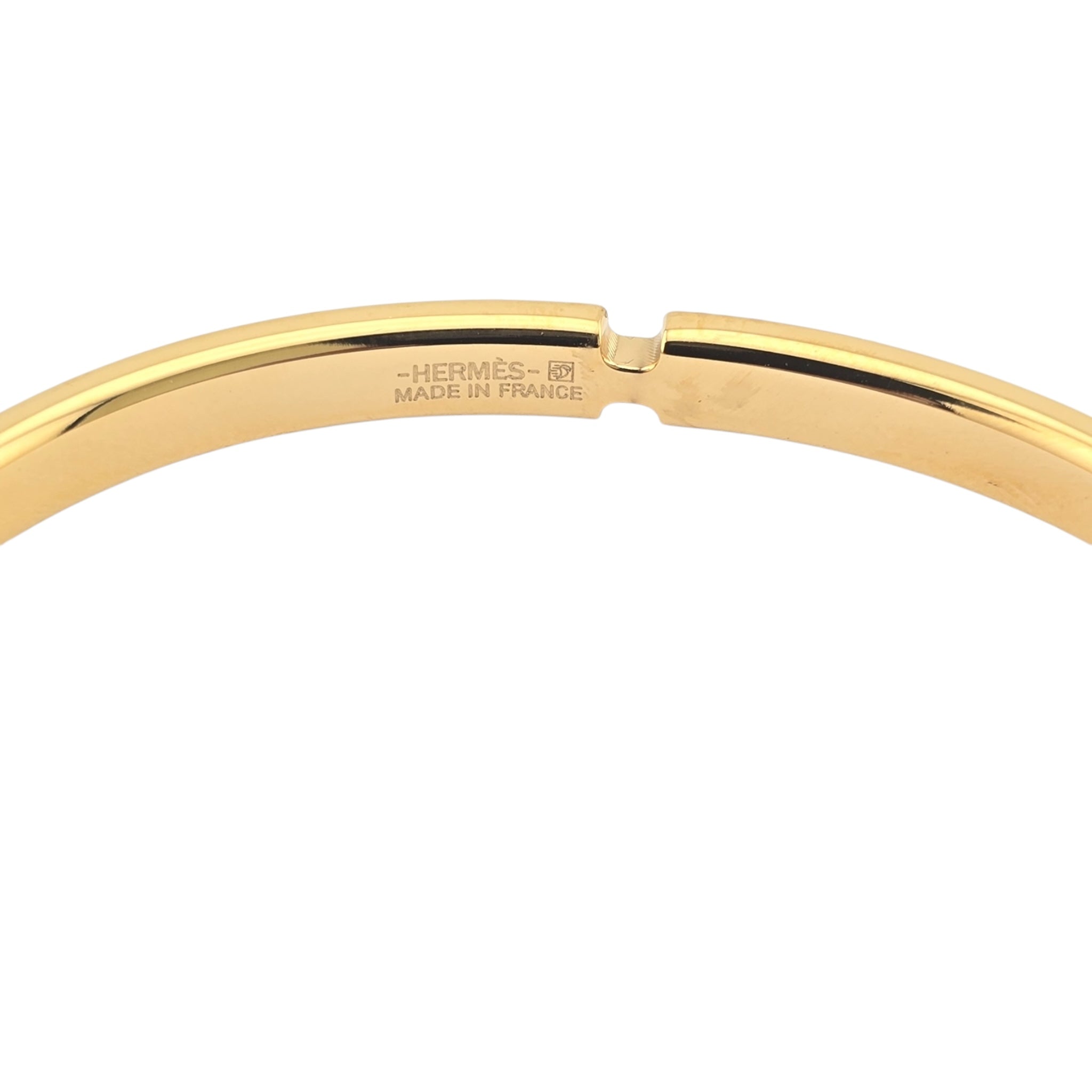 Hermes Olympe Brown Gold Box Leather Bracelet