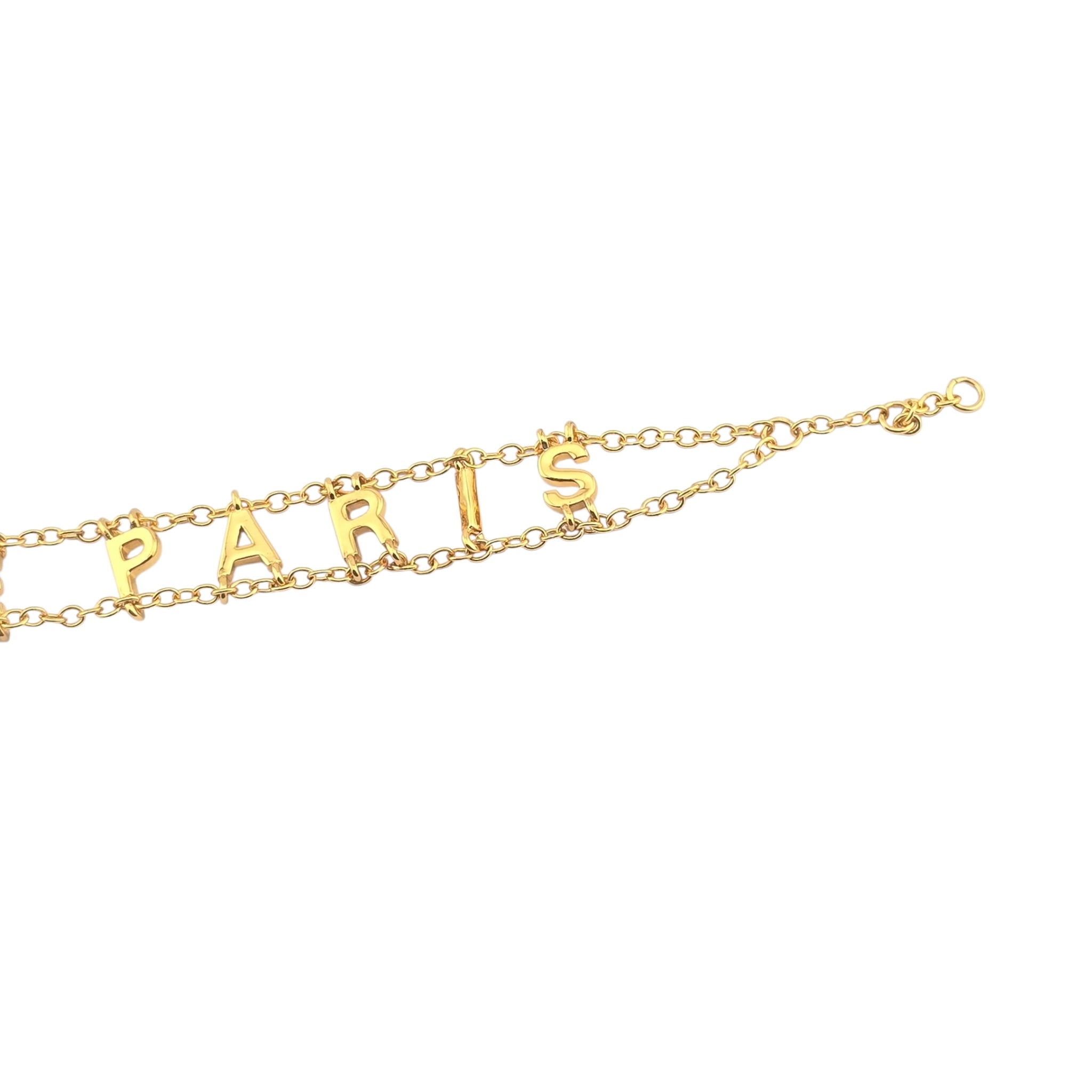 Celine Gold Logo Metal Bracelet