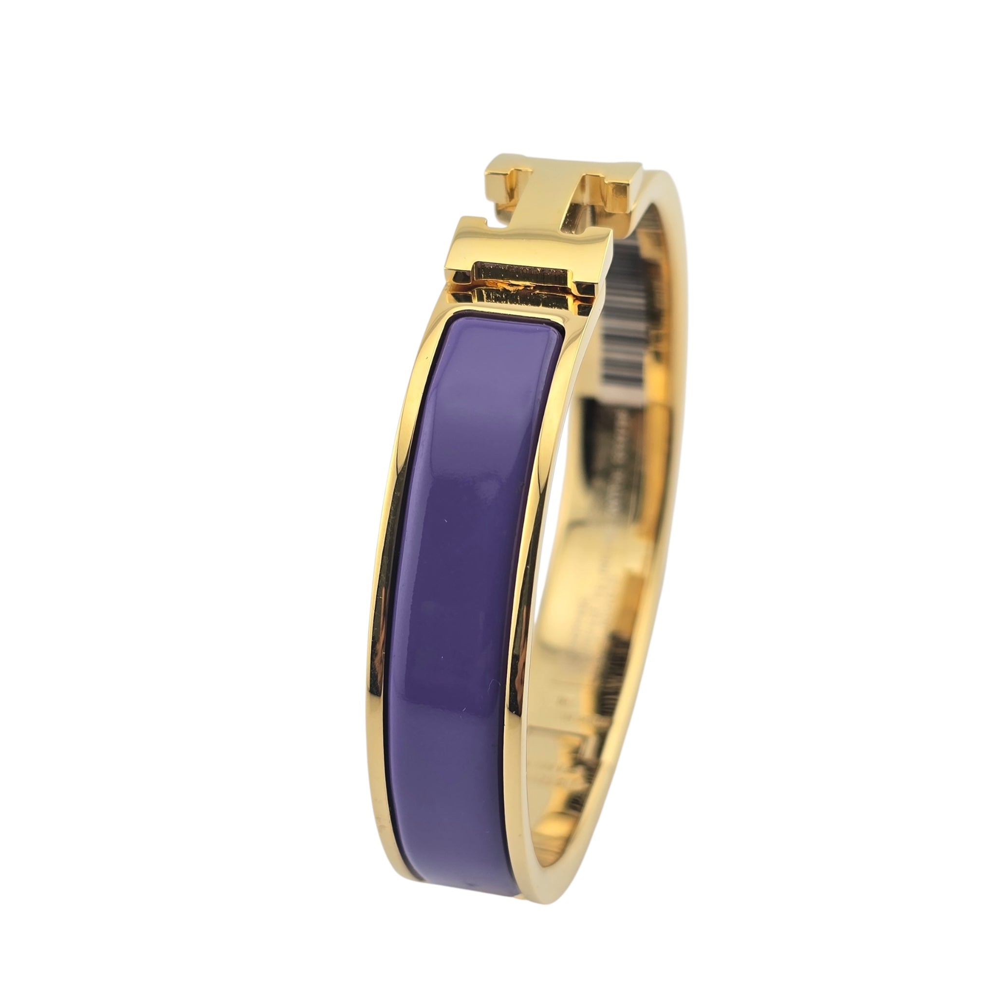 Hermes Clic H Bracelet Purple Gold GM
