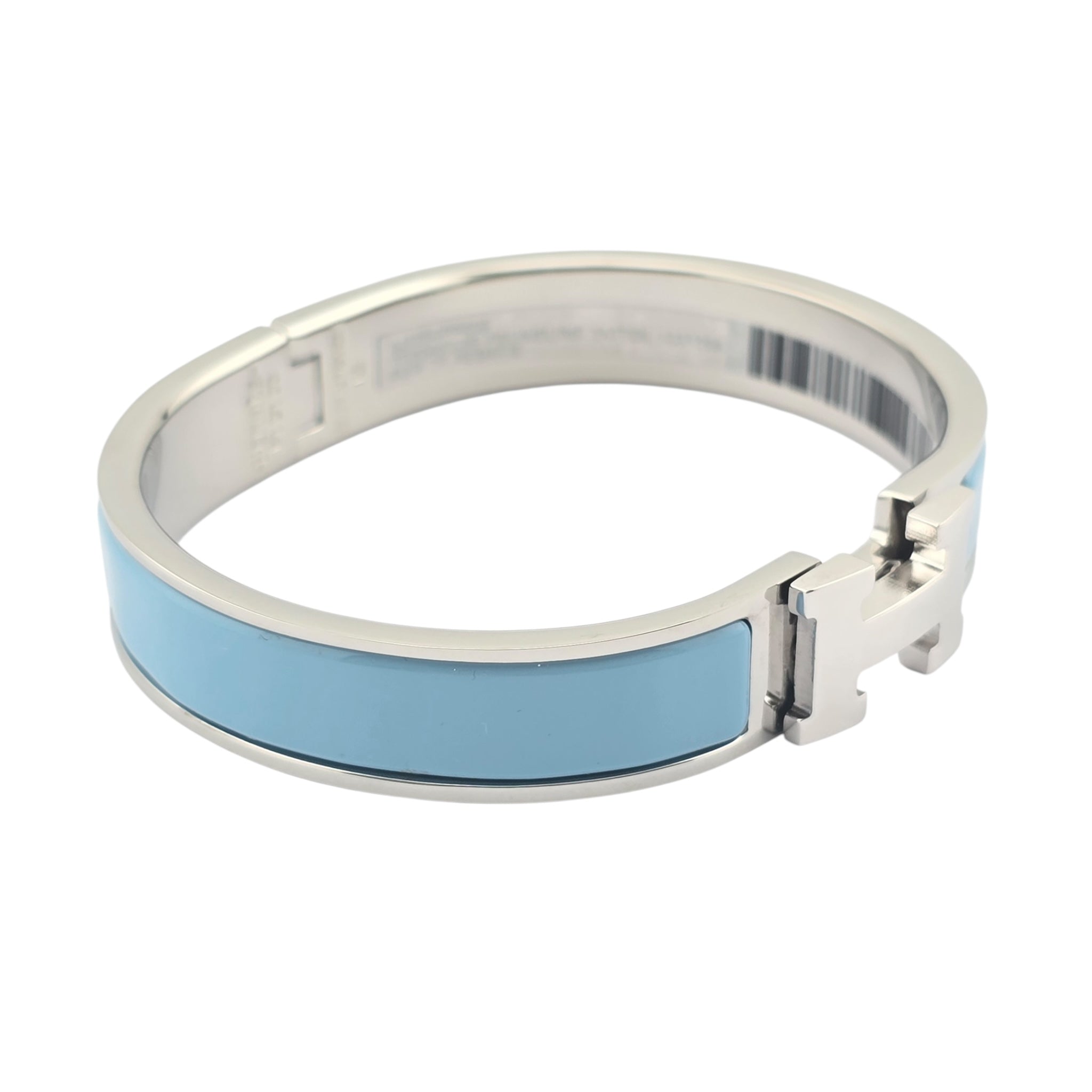 Hermes Clic H Bracelet Baby Blue Palladium GM