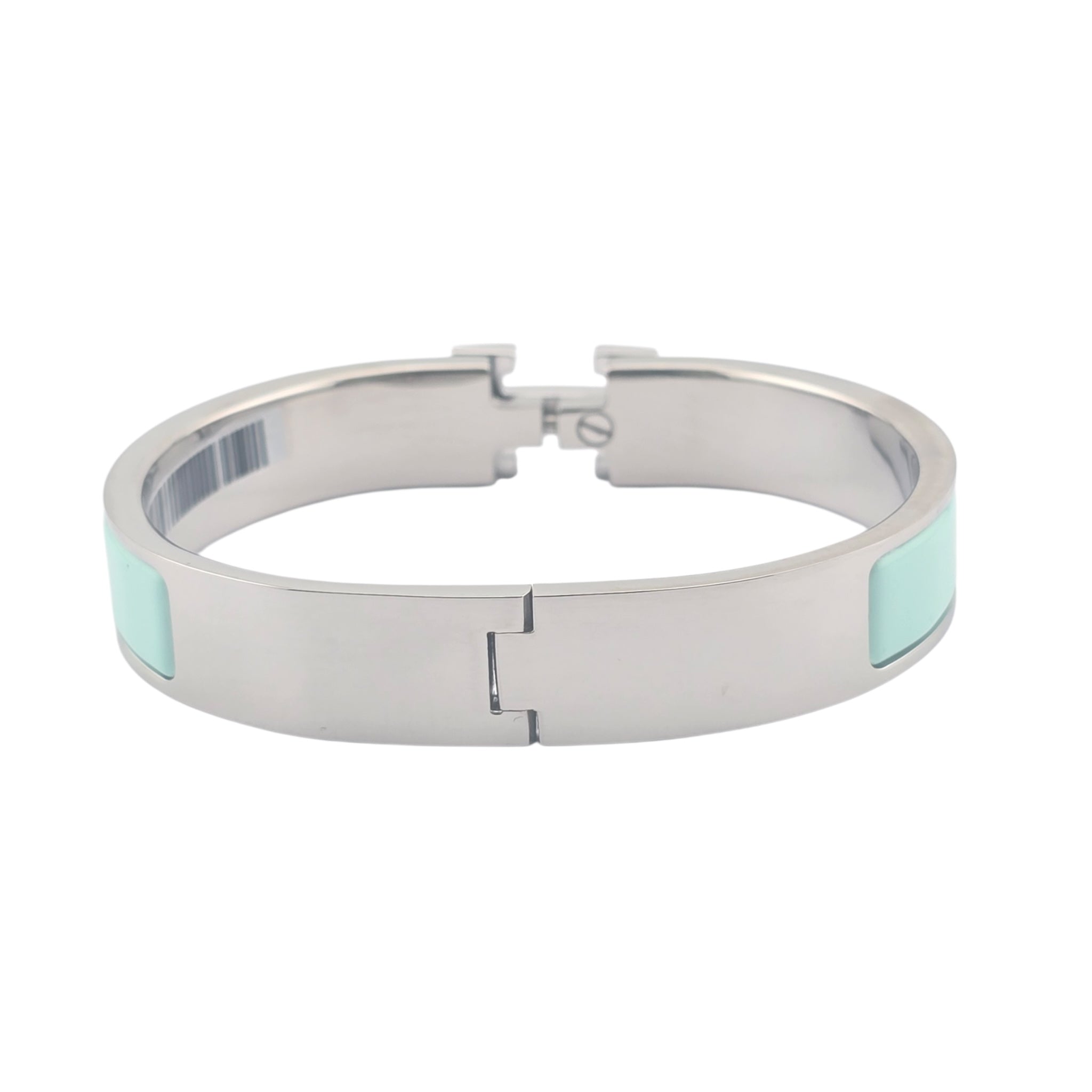 Hermes Clic H Bracelet Enamel Lagon Blue Palladium GM