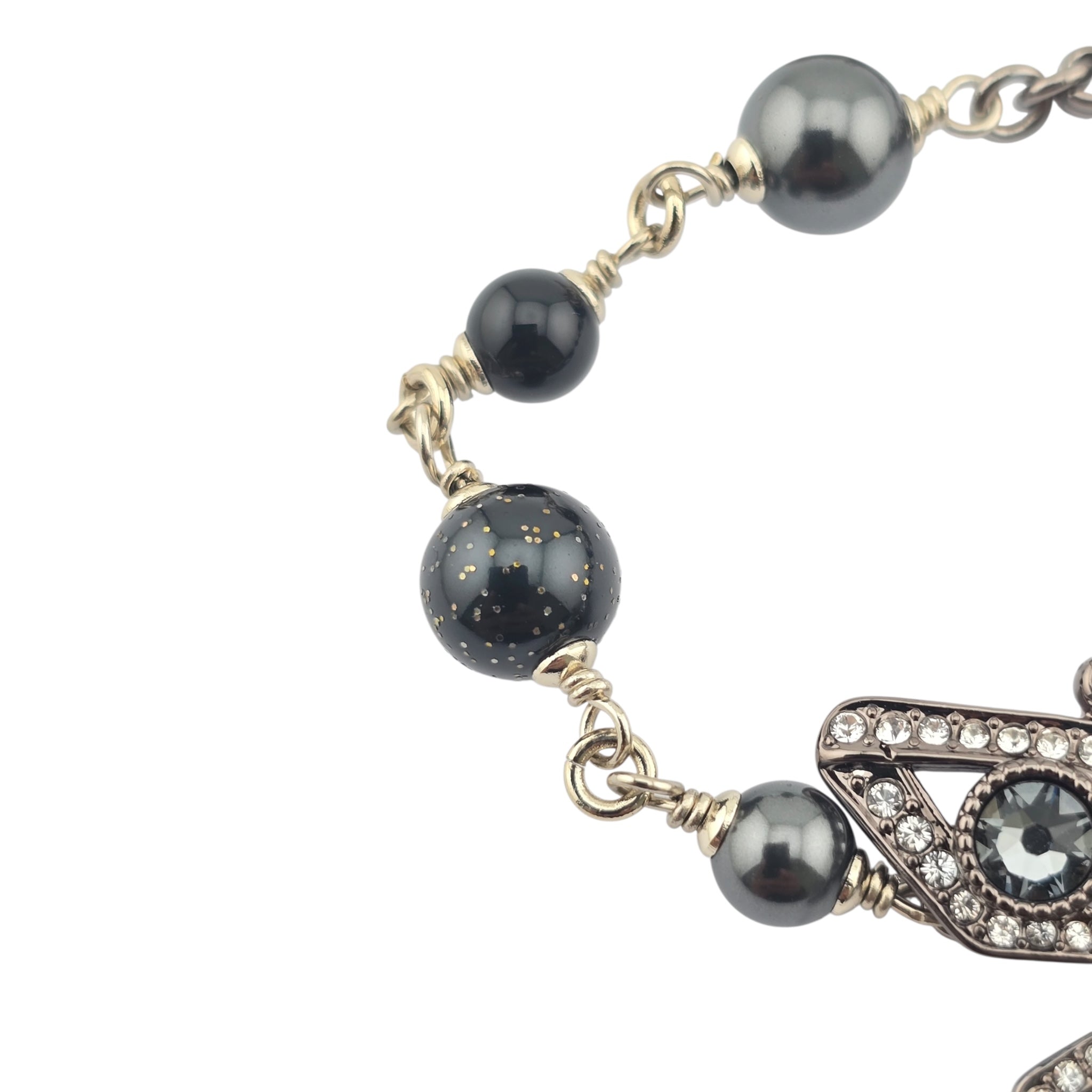 Chanel CC Butterfly Ruthenium Gold Bracelet B25