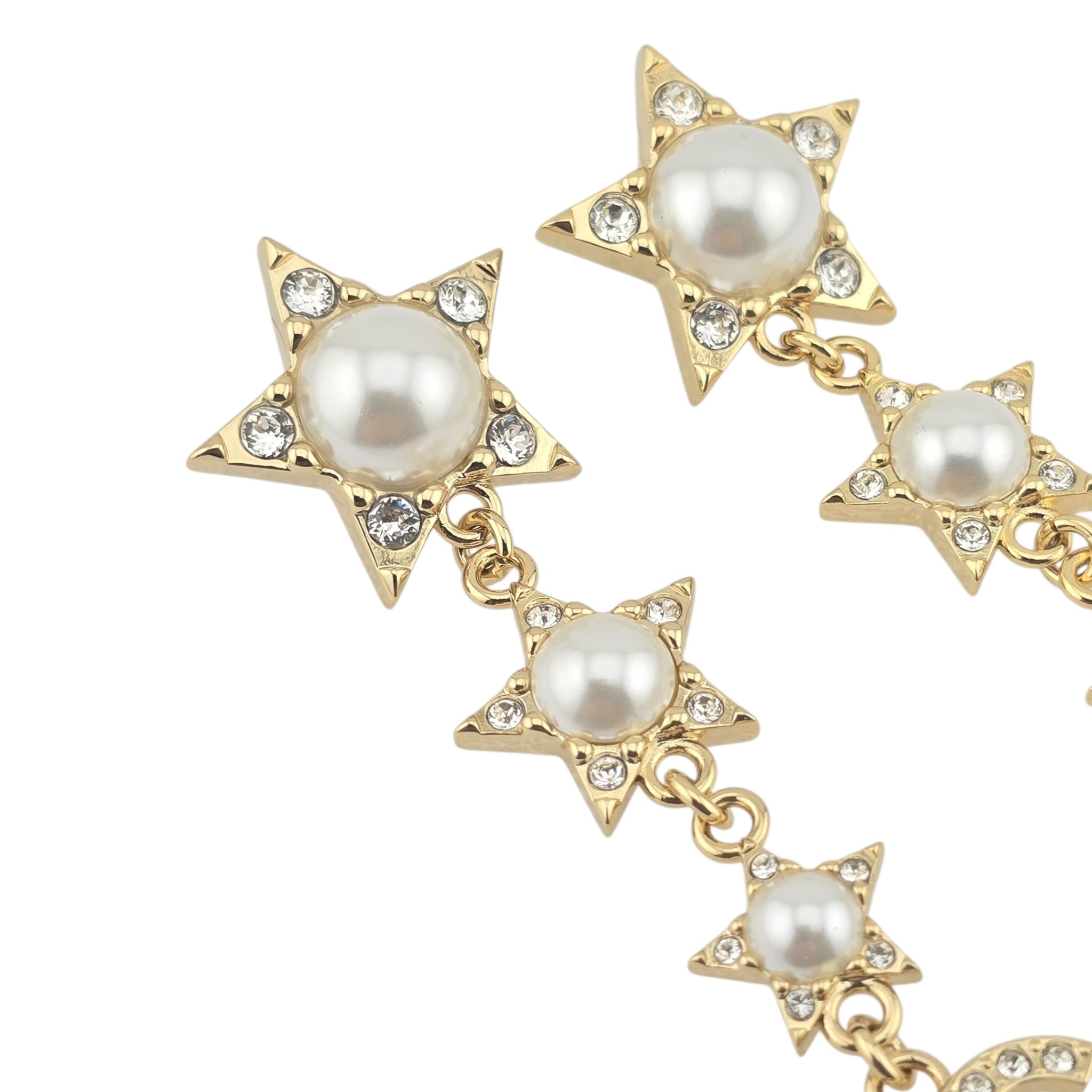 Chanel CC Gold Stars Drop Earrings 2024 CHANEL