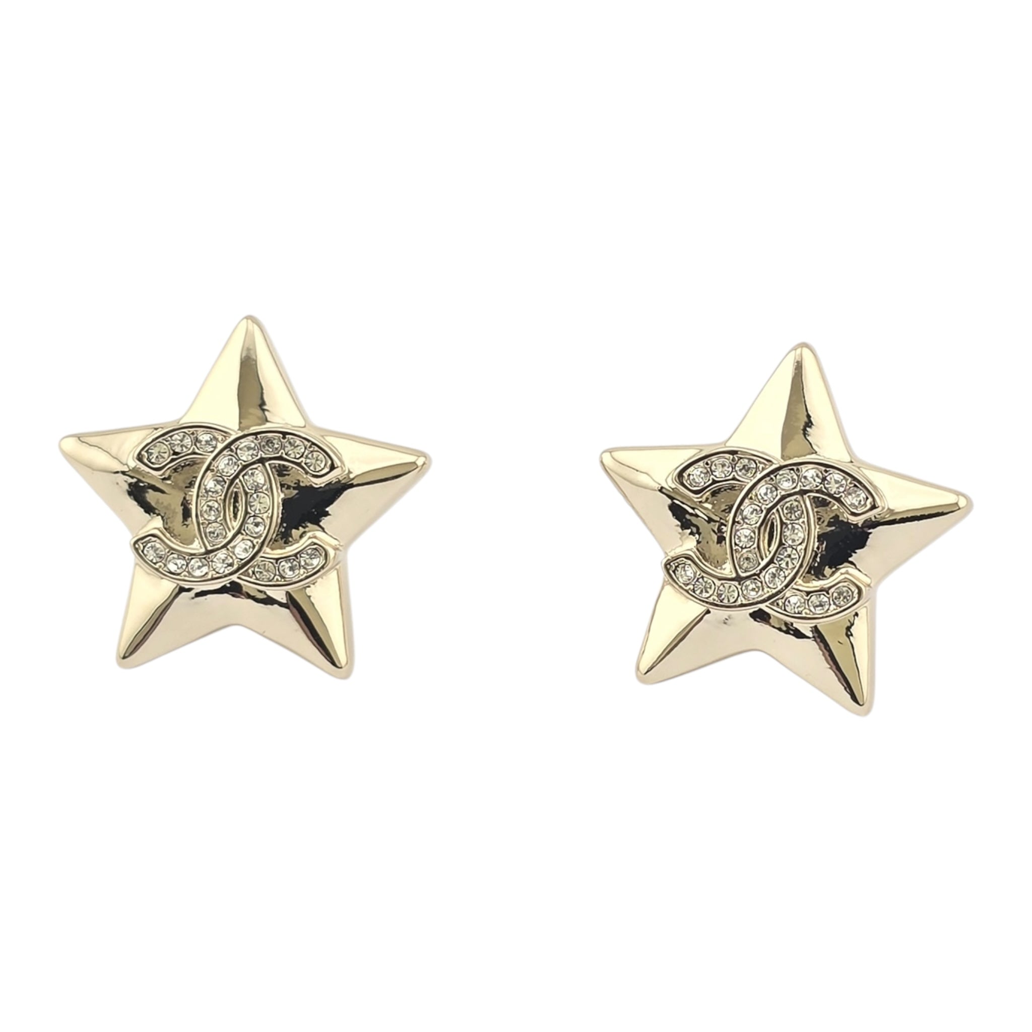 Chanel CC Gold Star Stud Earrings 2025 CHANEL
