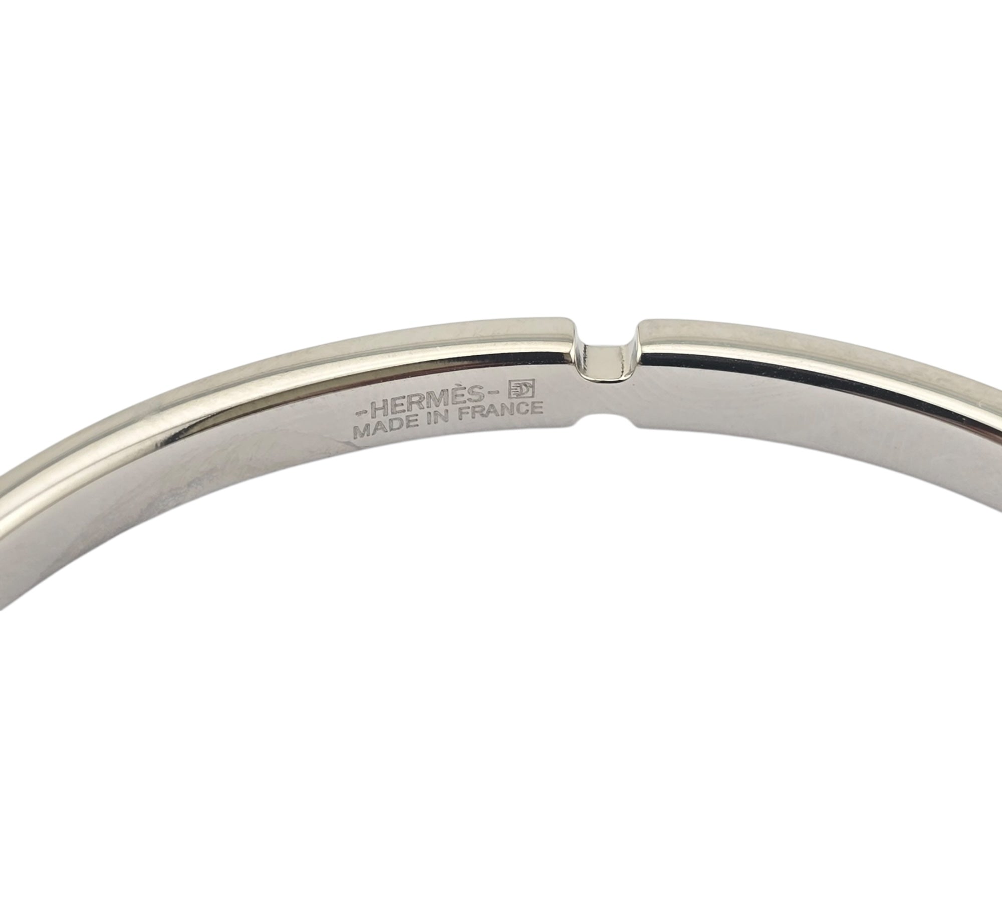 Hermes Olympe Palladium Green Leather Bracelet HERMES