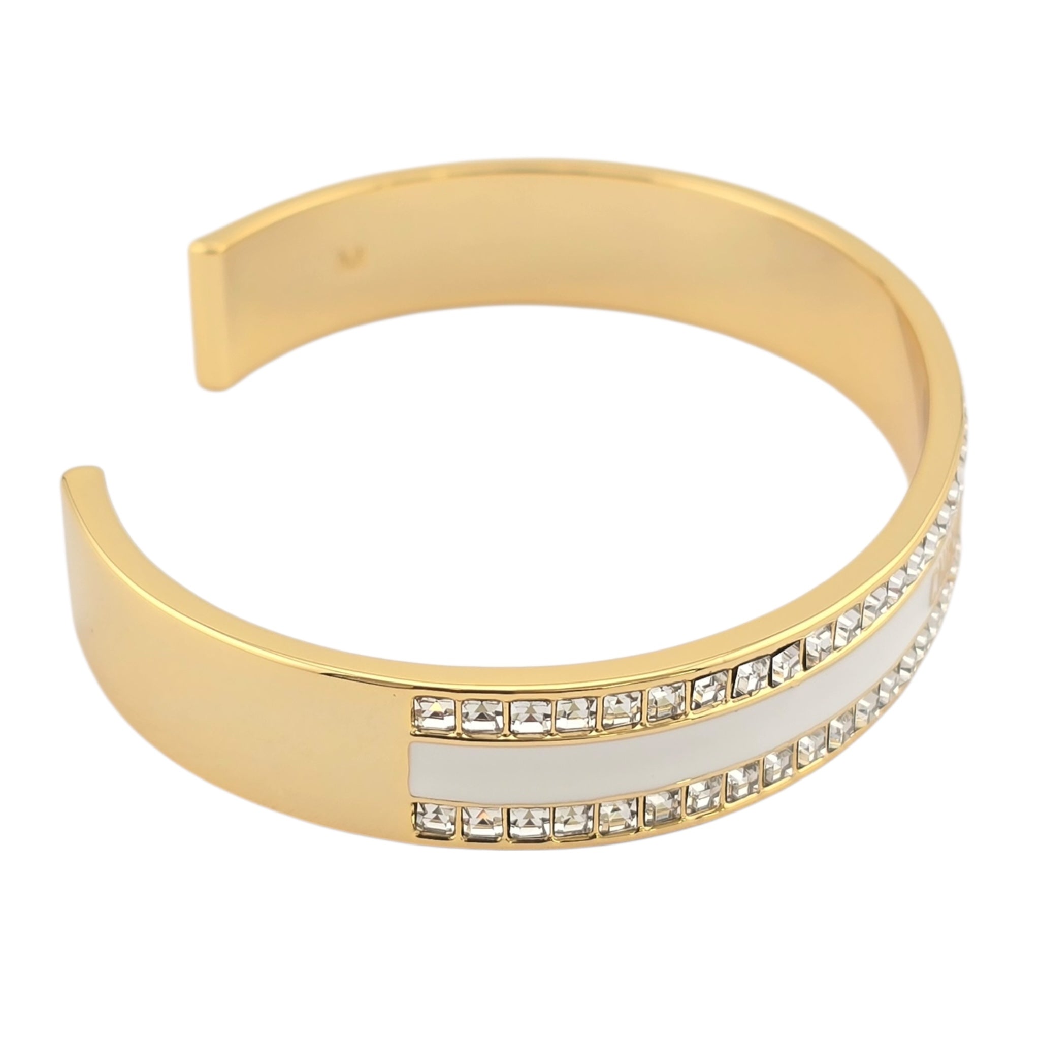 Christian Dior Code Bangle White Enamel Bracelet DIOR