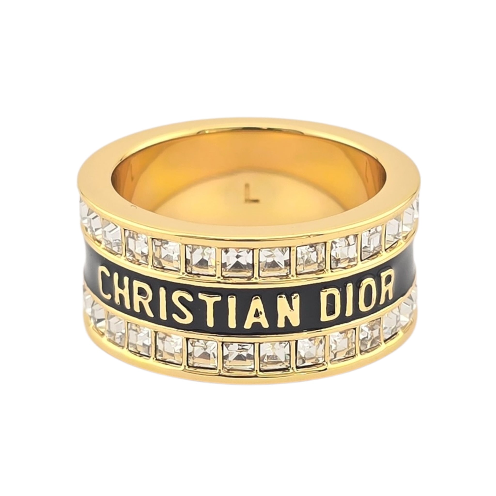 Christian Dior Night Code Black Enamel Ring DIOR