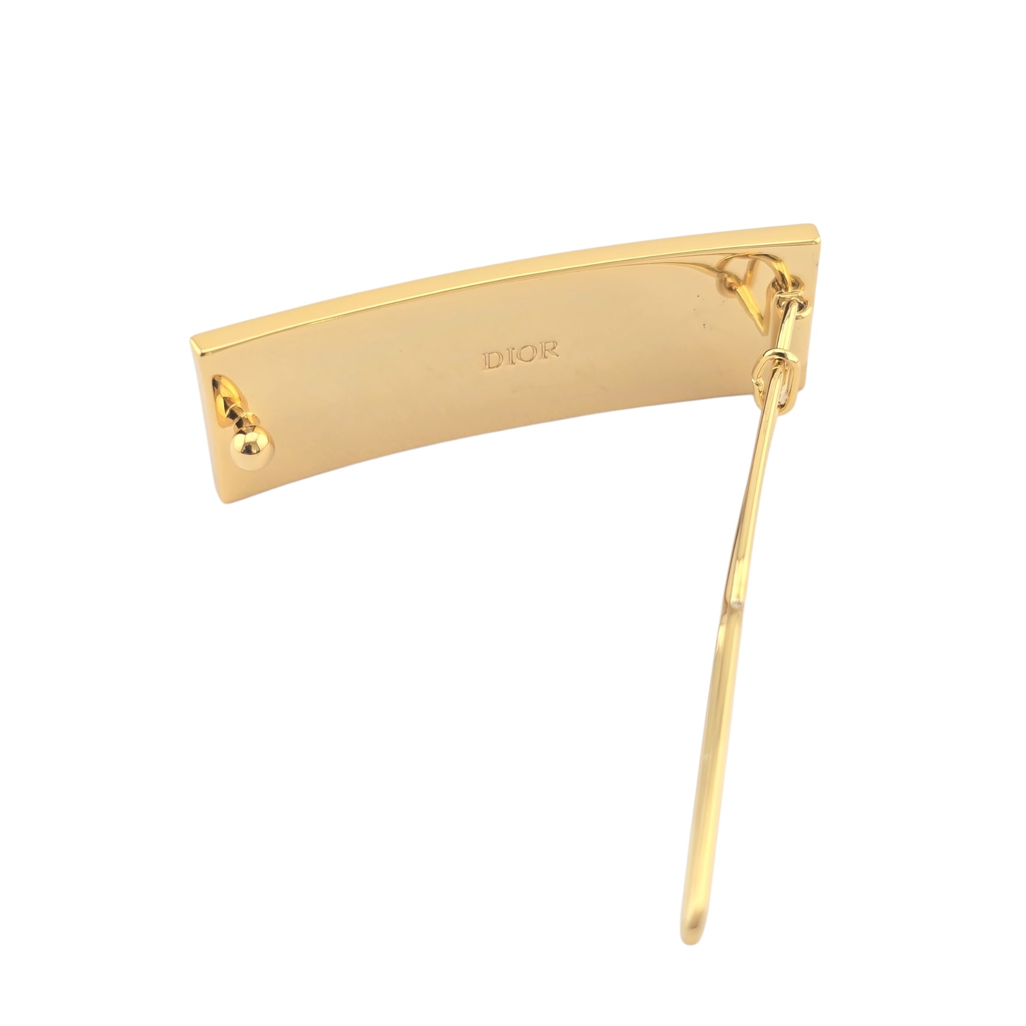 Christian Dior Night Code Black Enamel Hair Barrette DIOR