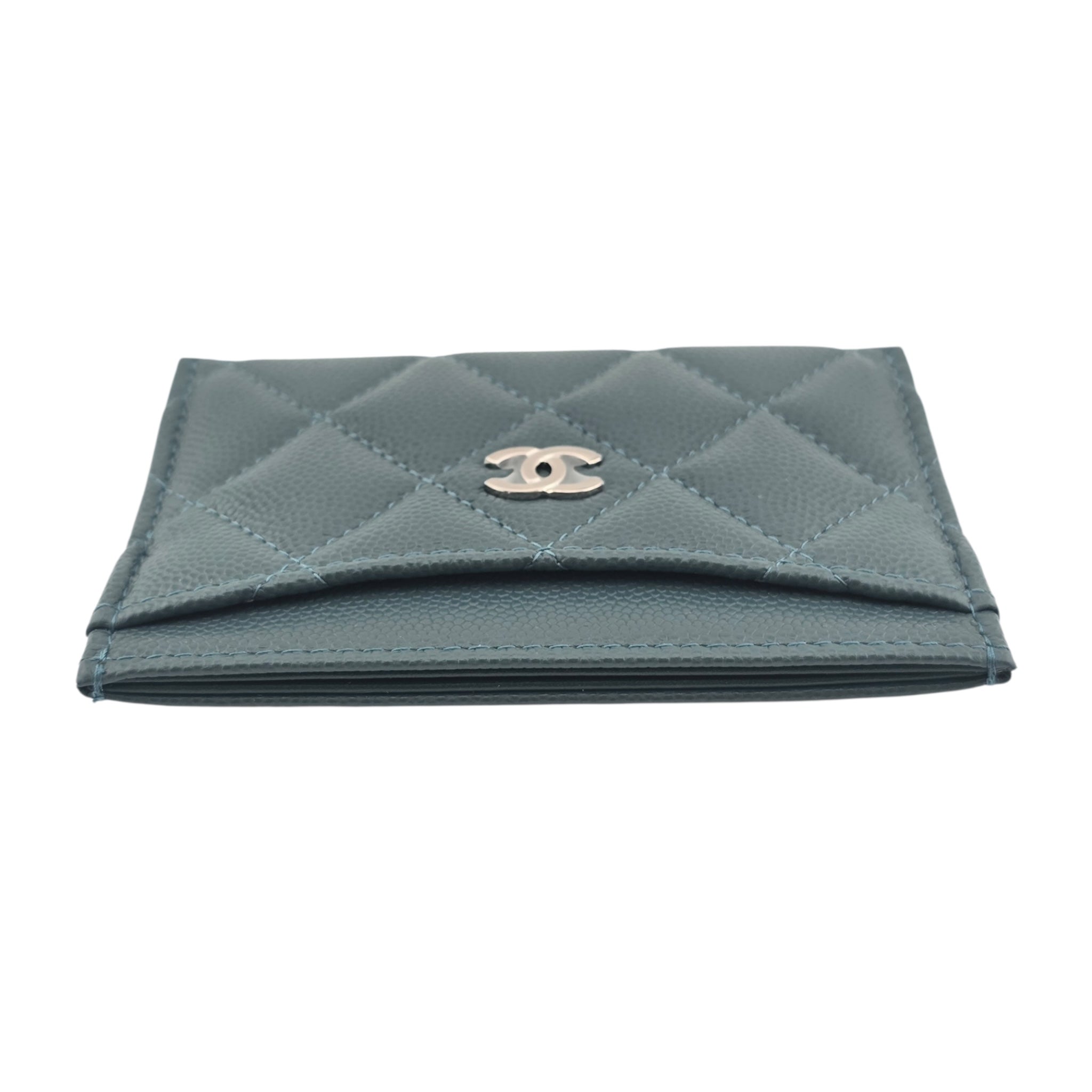 Chanel CC Caviar Green Classic Cardholder CHANEL