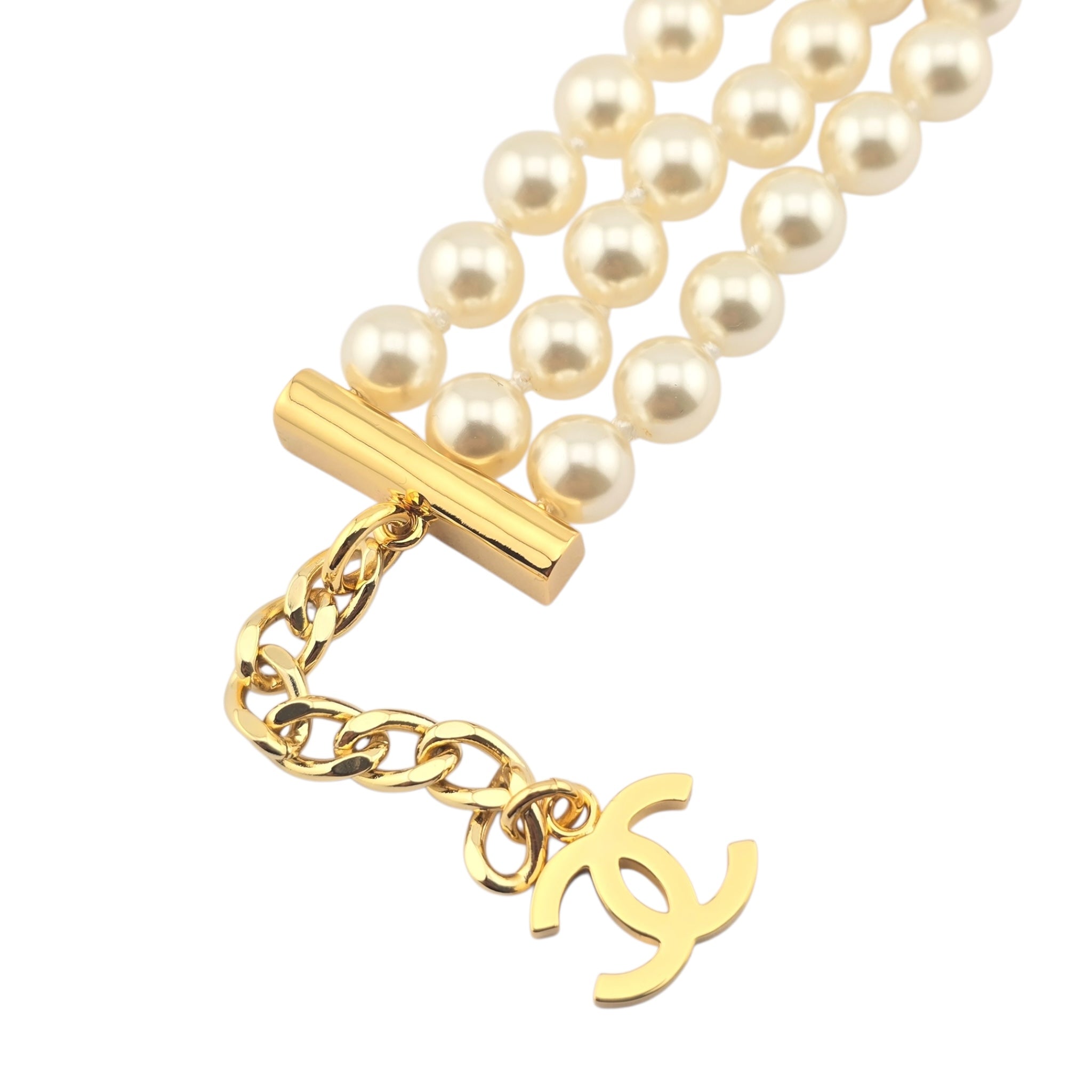 Chanel CC Faux Pearl Turnlock Bracelet 2024 CHANEL