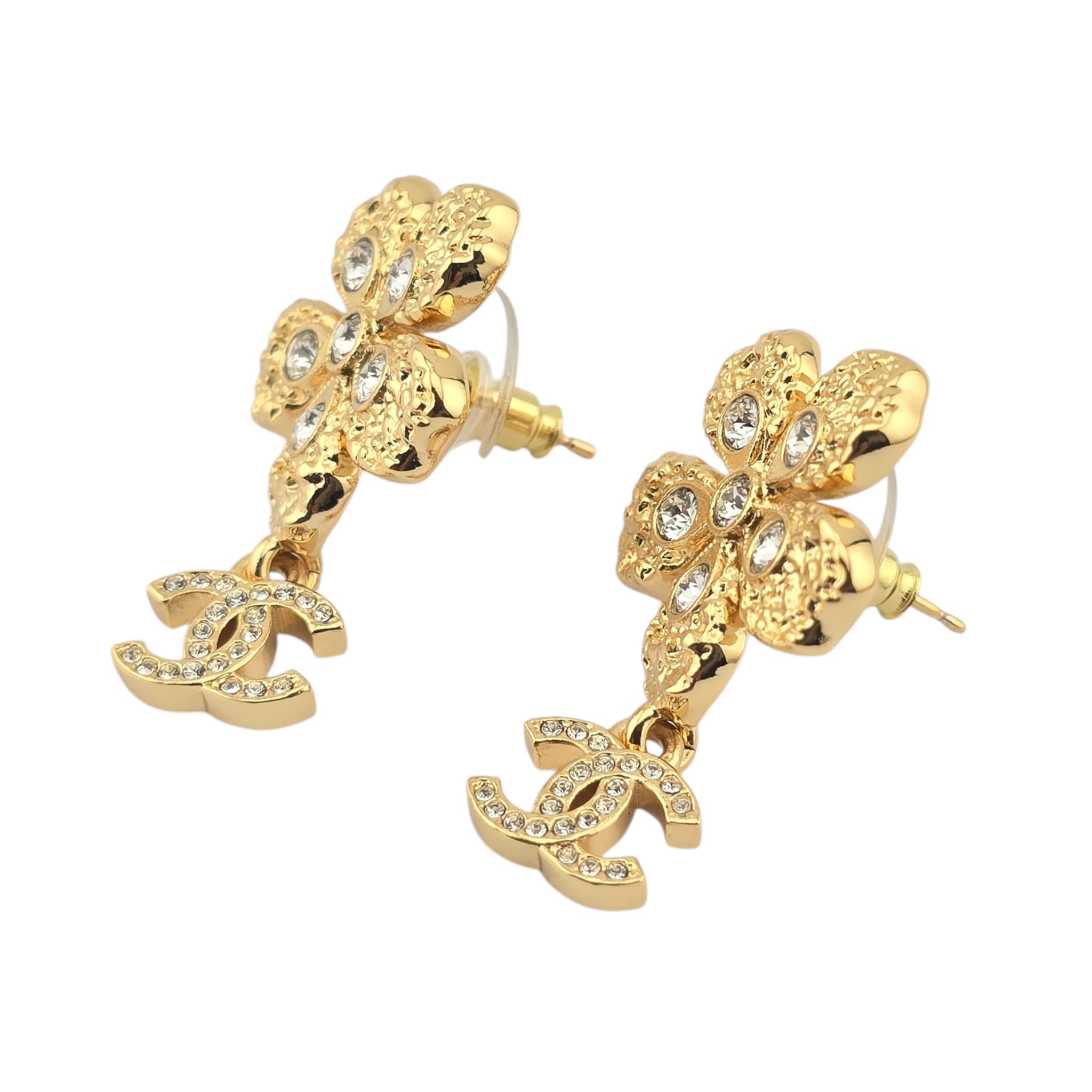 Chanel CC Gold Floral Earrings 26C 2026