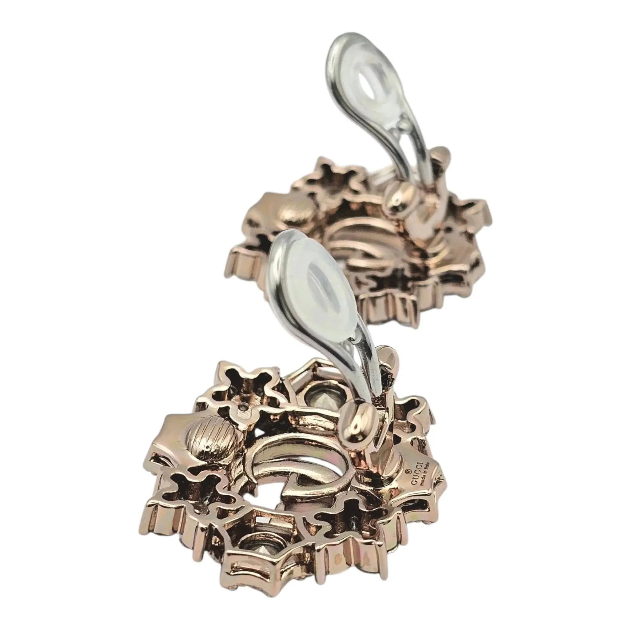 GUCCI GG Crystal Flower Earrings 2023 GUCCI