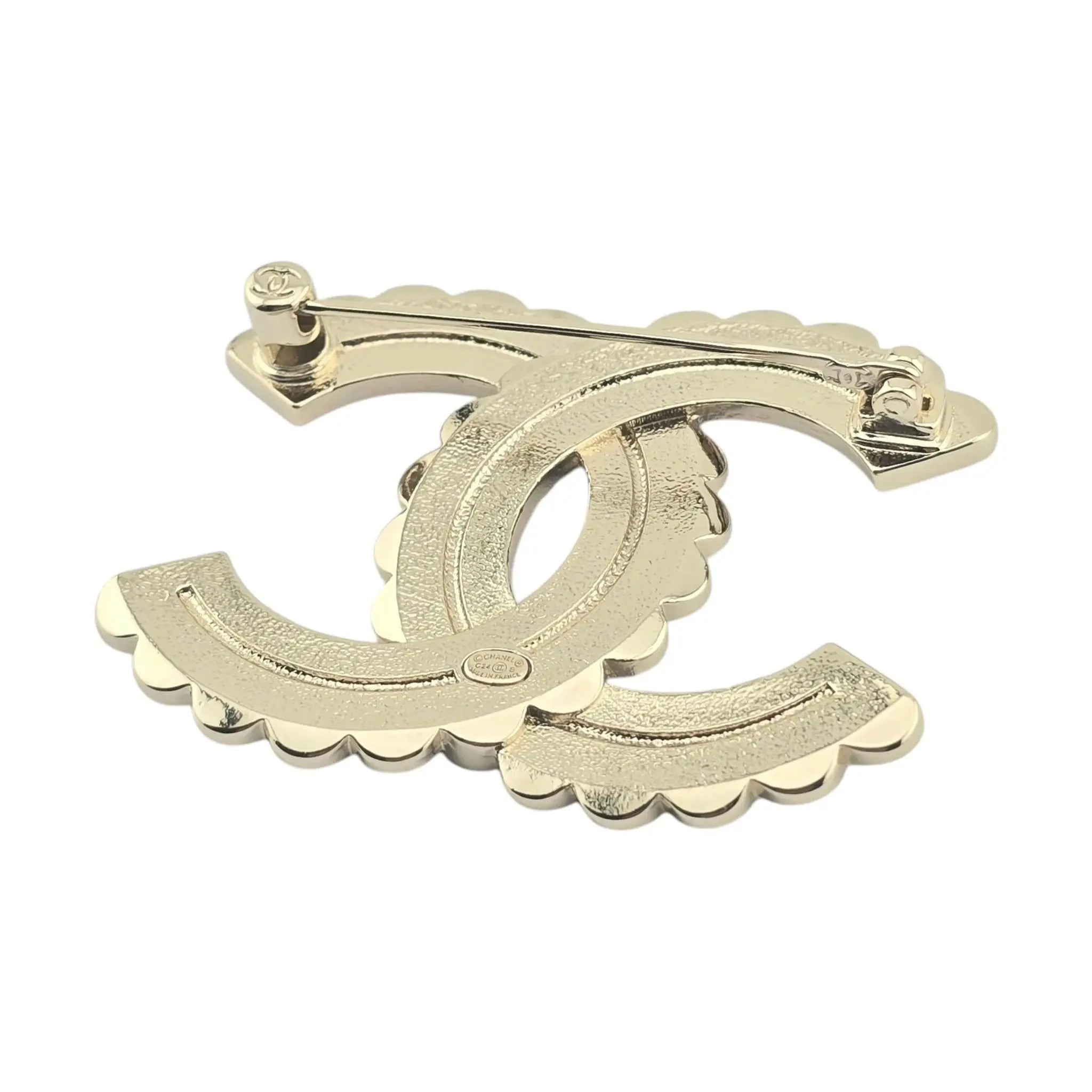 Chanel CC Enamel Black/White Brooch 2024 CHANEL