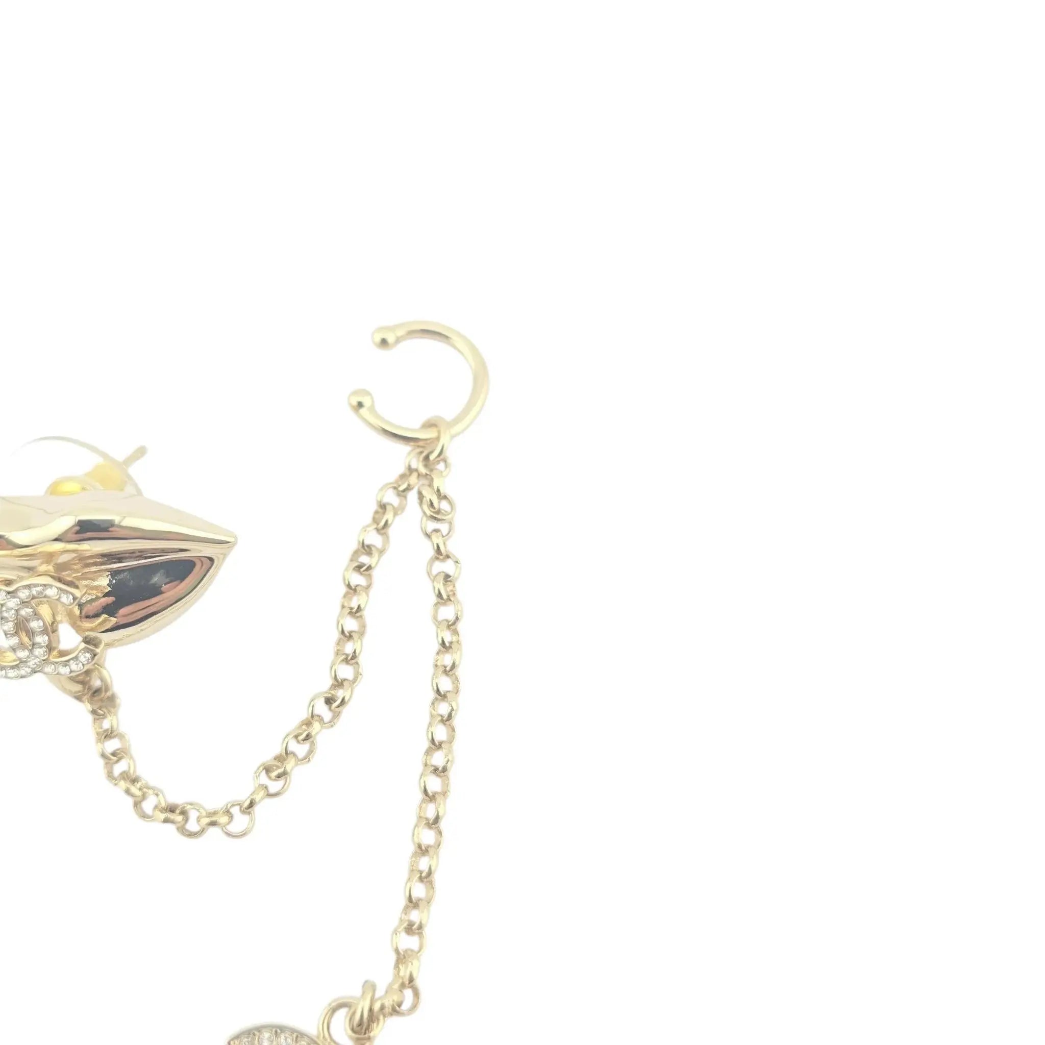 Chanel CC Crystal Lips Earrings Clip 2024 CHANEL