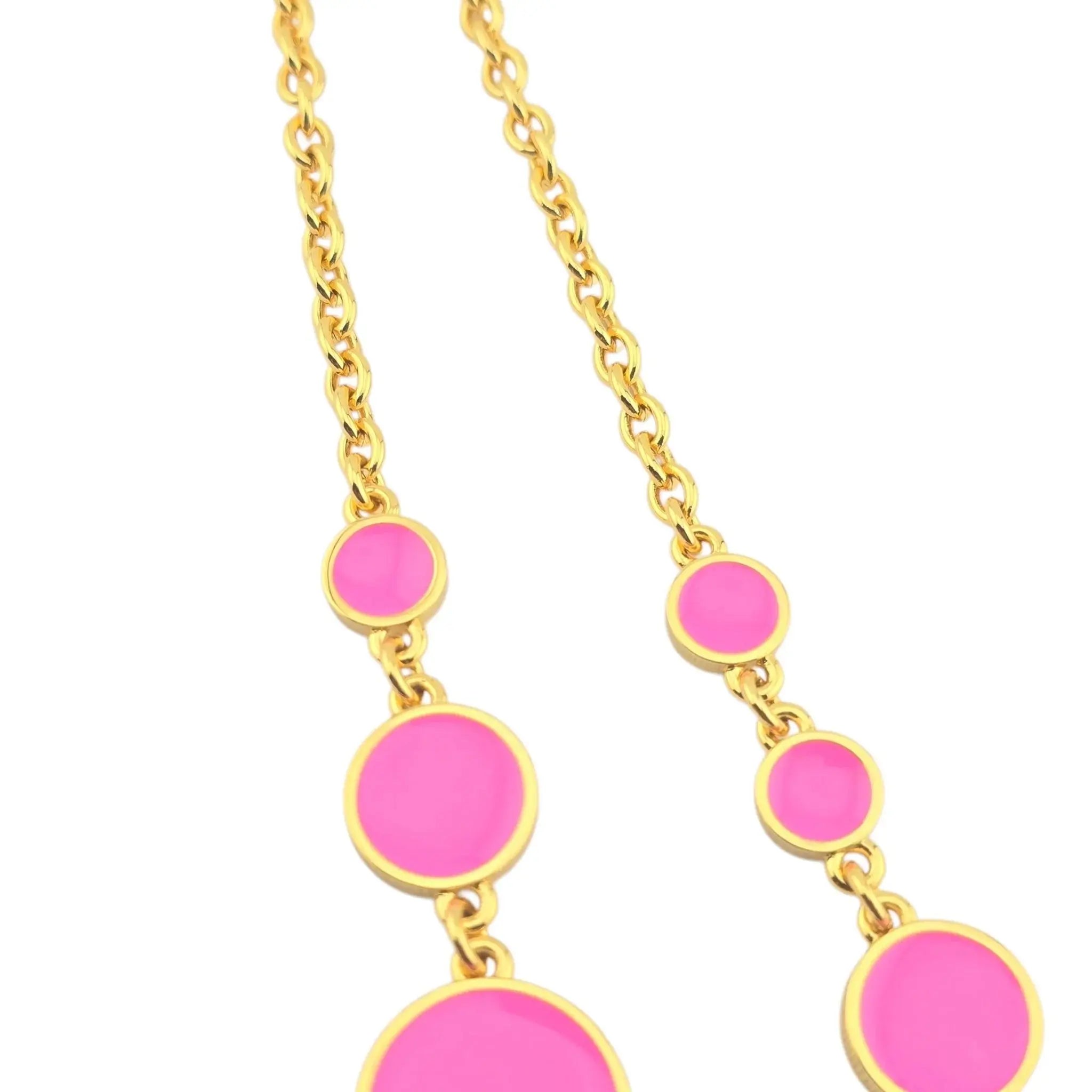 Chanel CC Gold / Pink Choker Necklace 2024 CHANEL