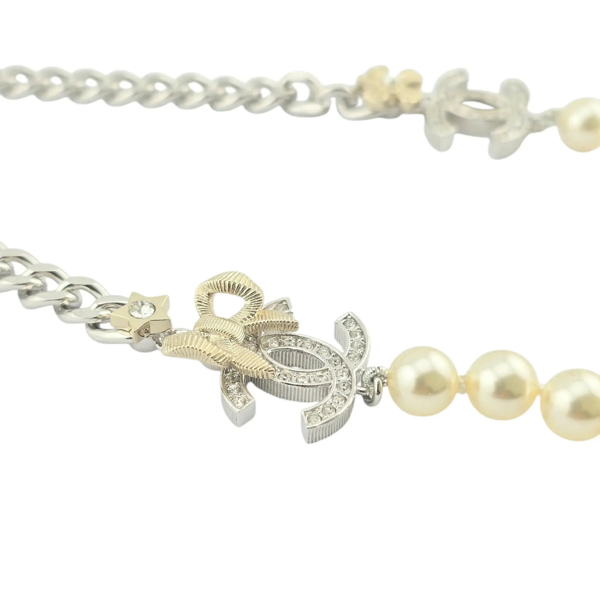 Chanel CC Faux Pearl Choker Necklace 2024 CHANEL