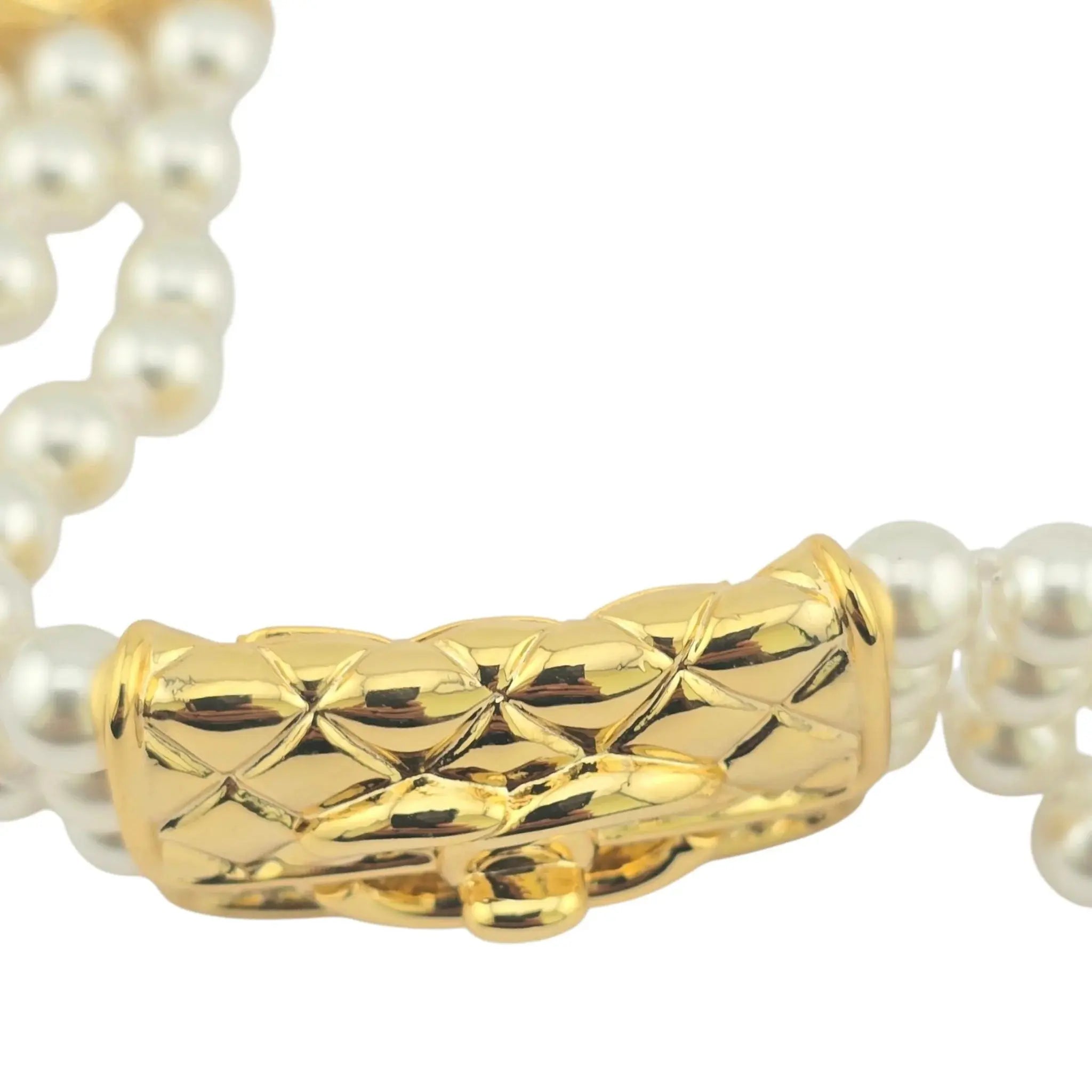 Chanel CC Faux Pearl Matelasse Bracelet 2024 CHANEL