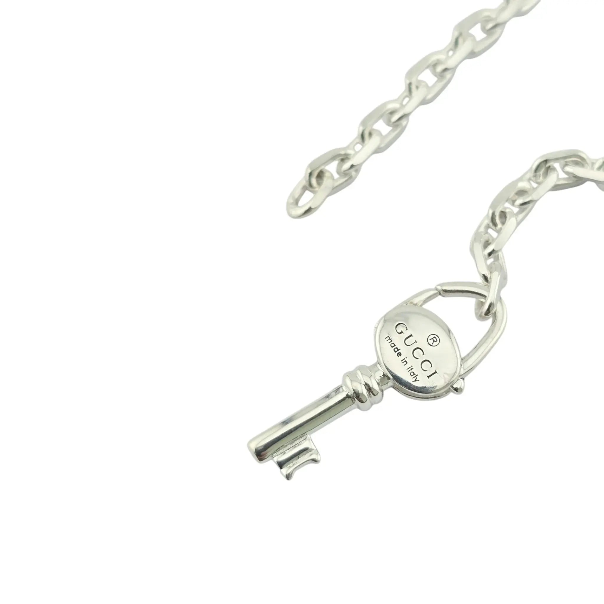GUCCI Trademark Chain Bracelet Key 925 Sterling Silver GUCCI