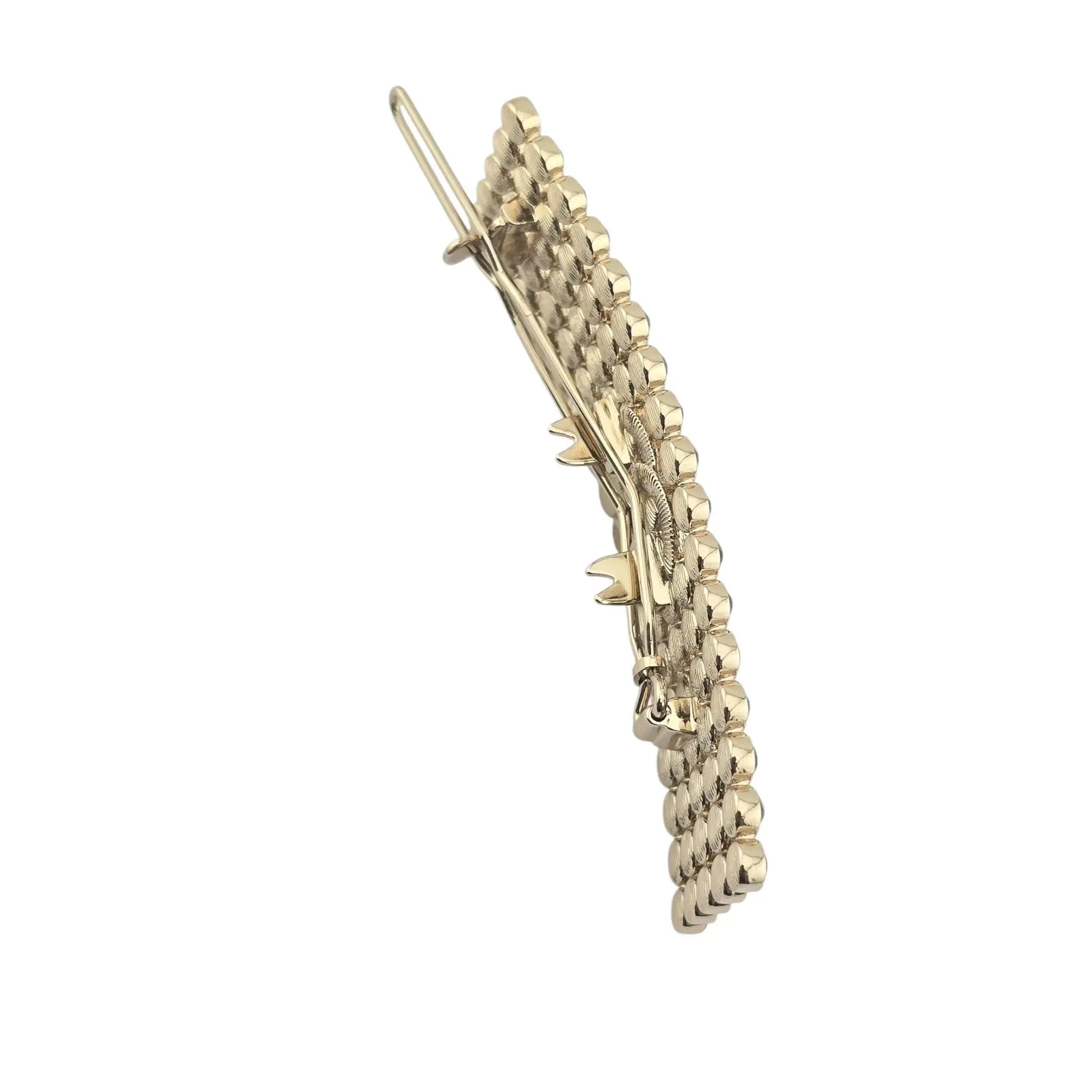 Chanel CC Black Strass Crystal Hair Barrette Clip B23 CHANEL