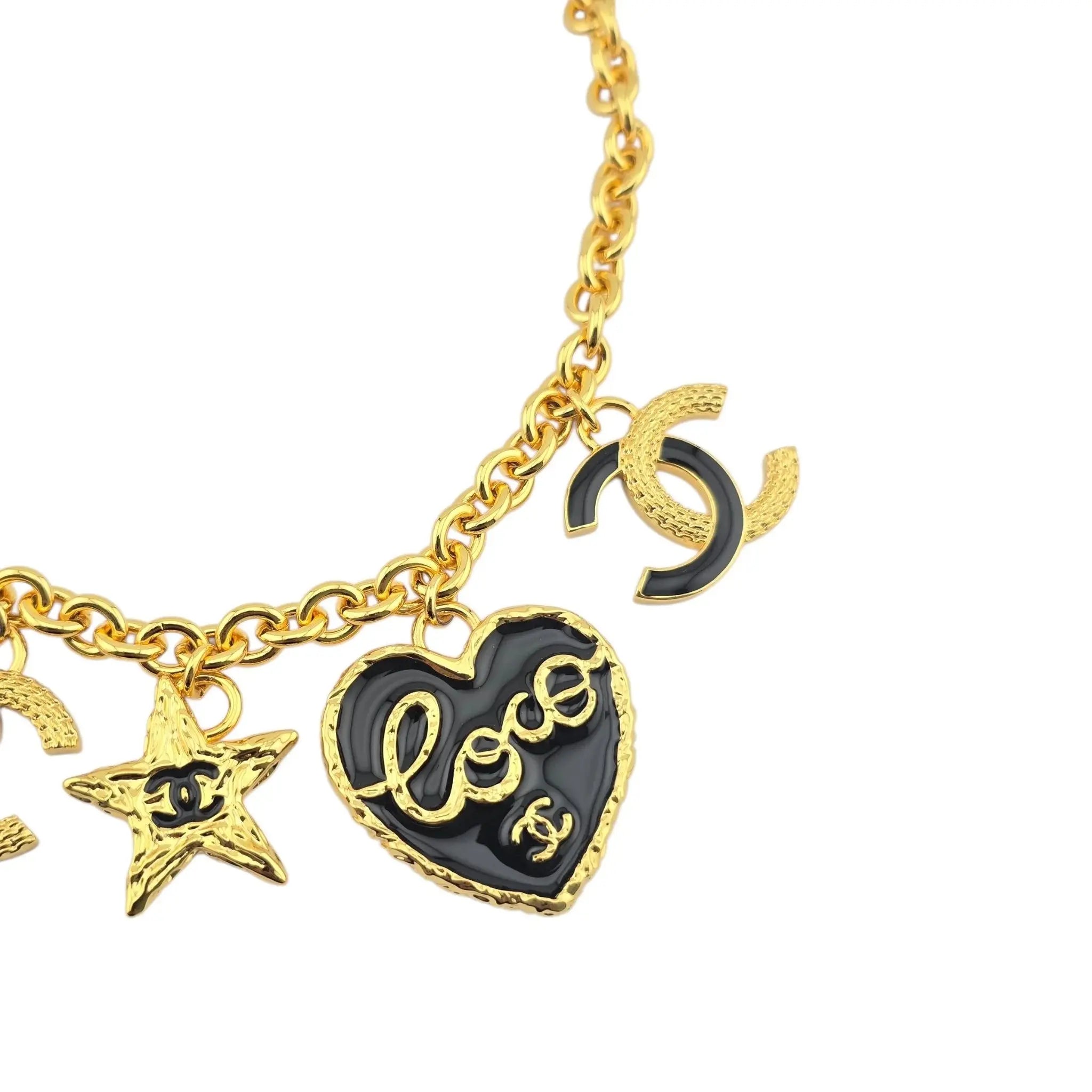 Chanel CC Enamel 'Coco Chanel' Charm Necklace B24 CHANEL