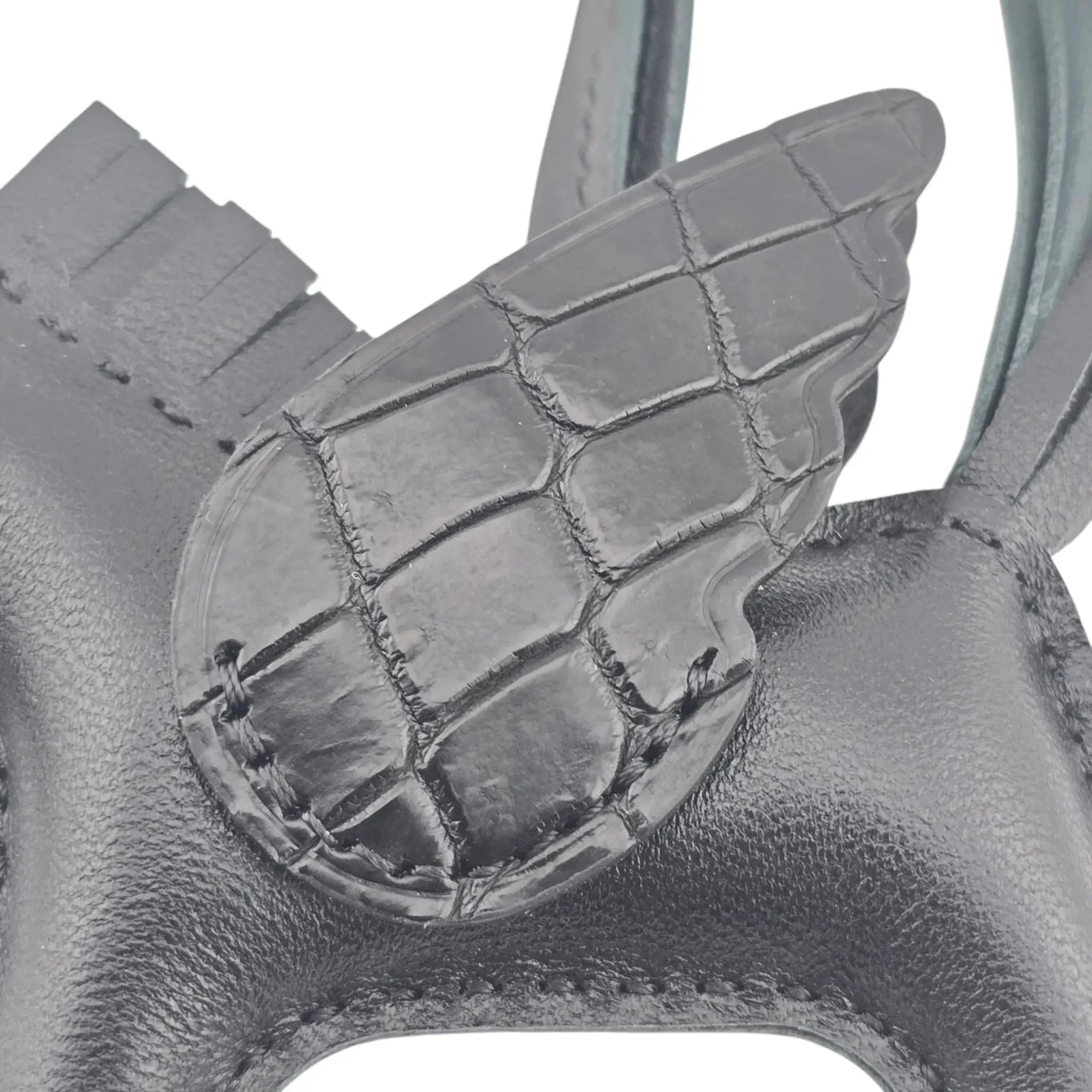 Hermès Rodeo Pegase So Noir Black Leather and Alligator Touch PM Charm Bag HERMES