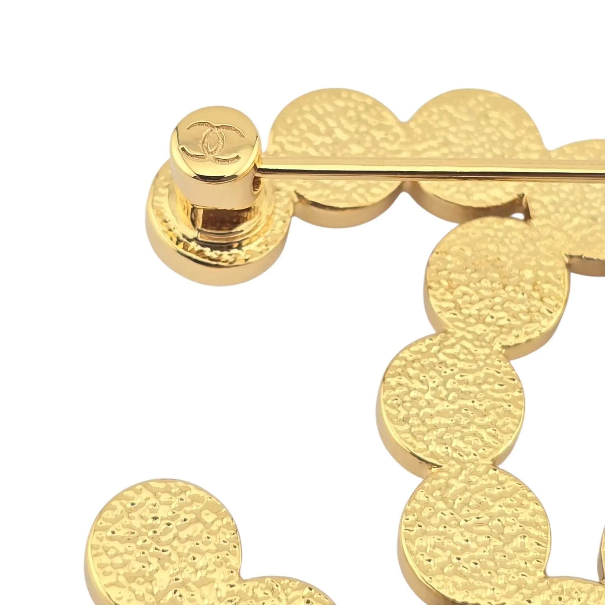 Chanel CC Gold Button Brooch 2024 CHANEL