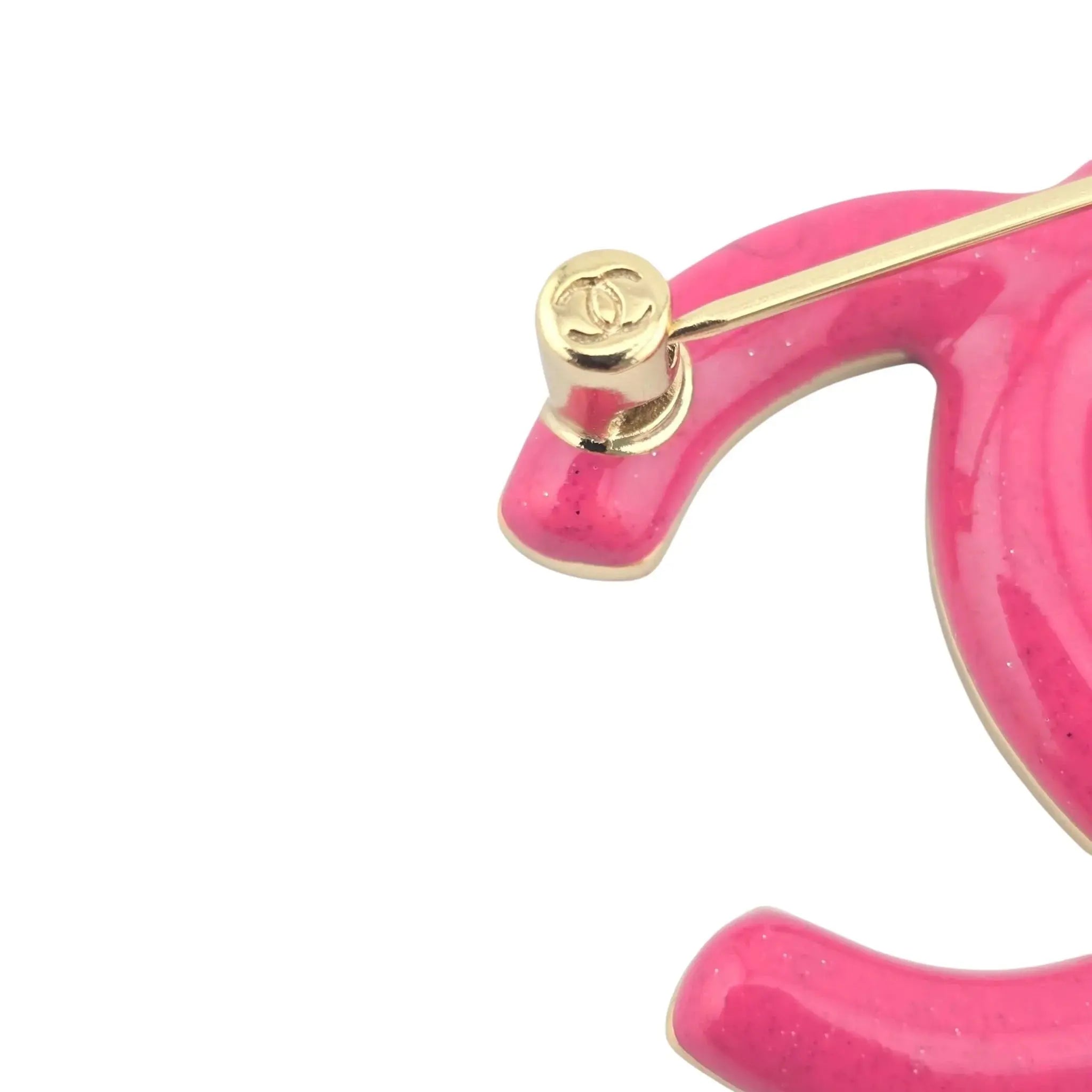 Chanel CC Pink Crystal Brooch 2023 CHANEL