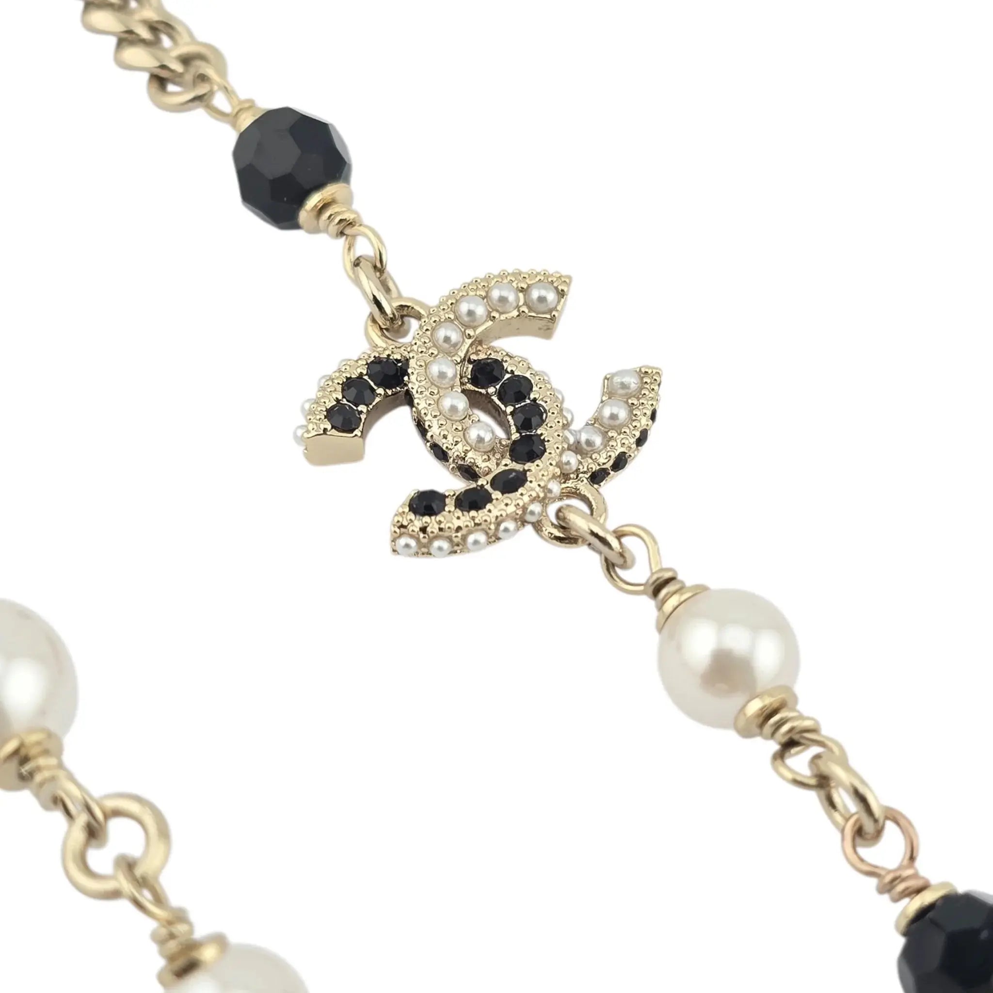 Chanel CC Black Heart Long Necklace 2022 CHANEL