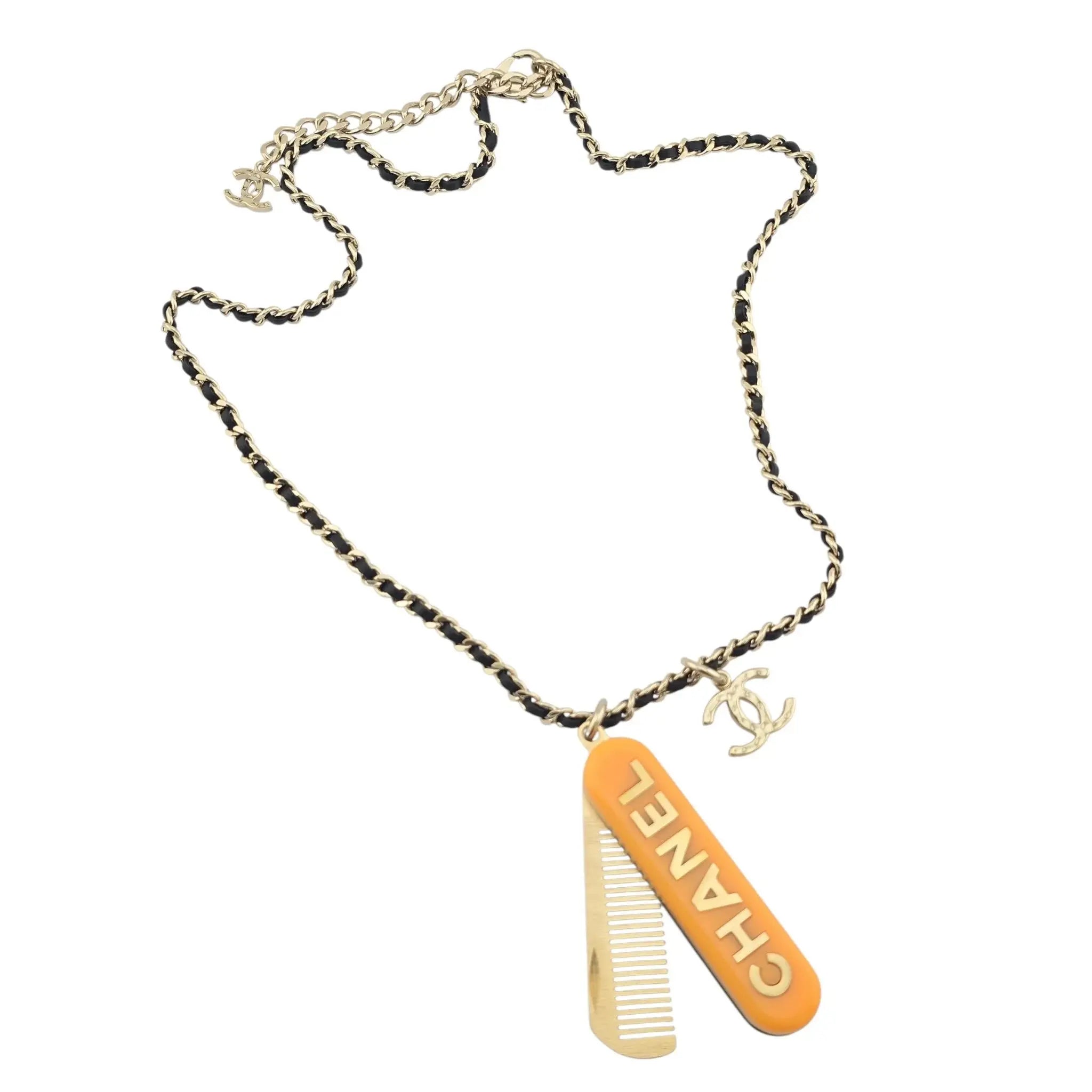 Chanel Yellow Gold Comb Necklace 22-23FW CHANEL