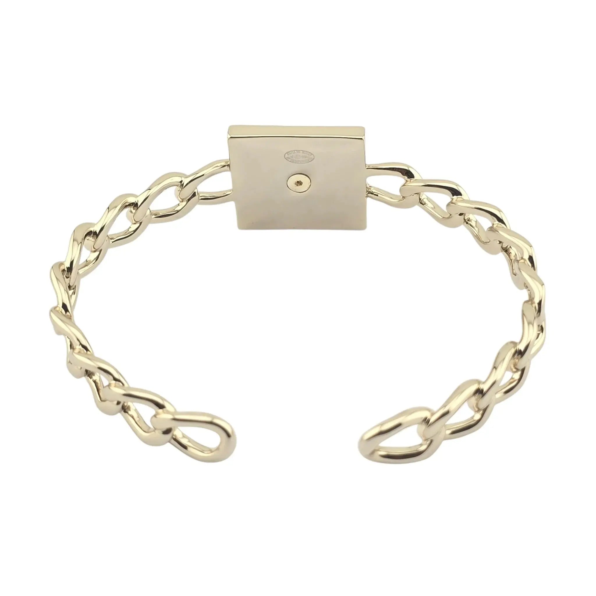 Chanel CC Gold Chain Crystal Cuff Bangle CHANEL