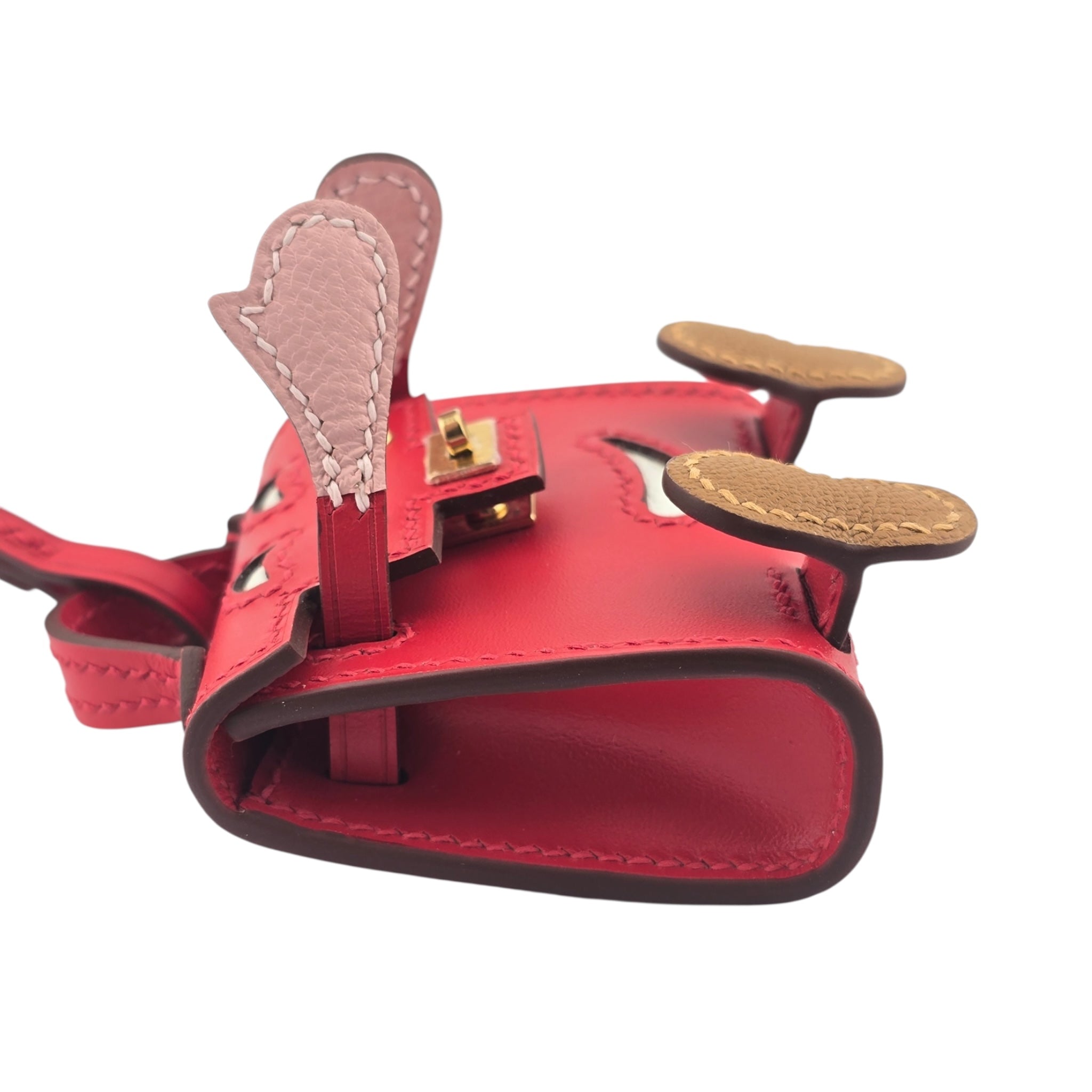 Hermes Quelle Idole Kelly Doll Bag Charm Sanguine