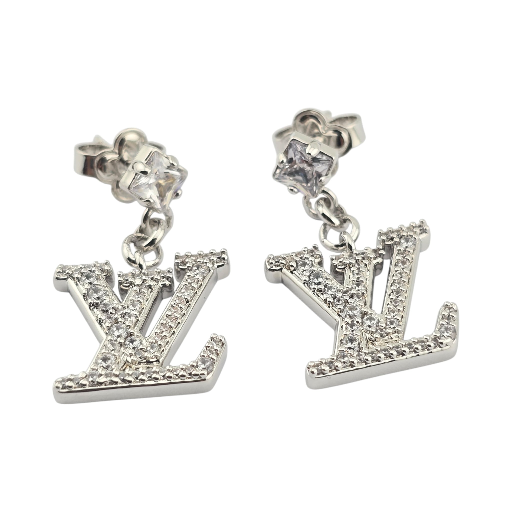 Louis Vuitton Lady LV Silver Earrings