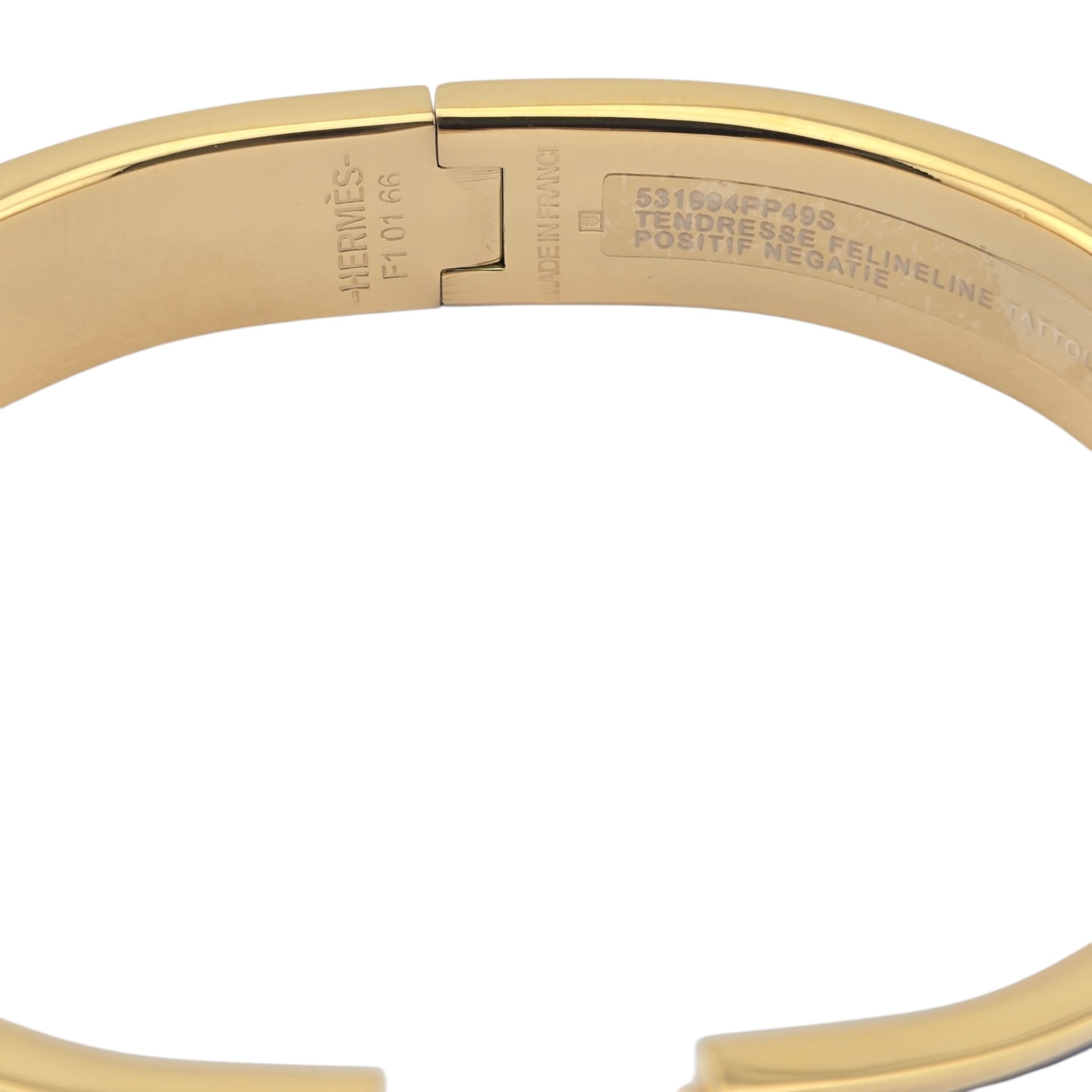 Hermes Clic H Bracelet Bleu Royal Gold GM