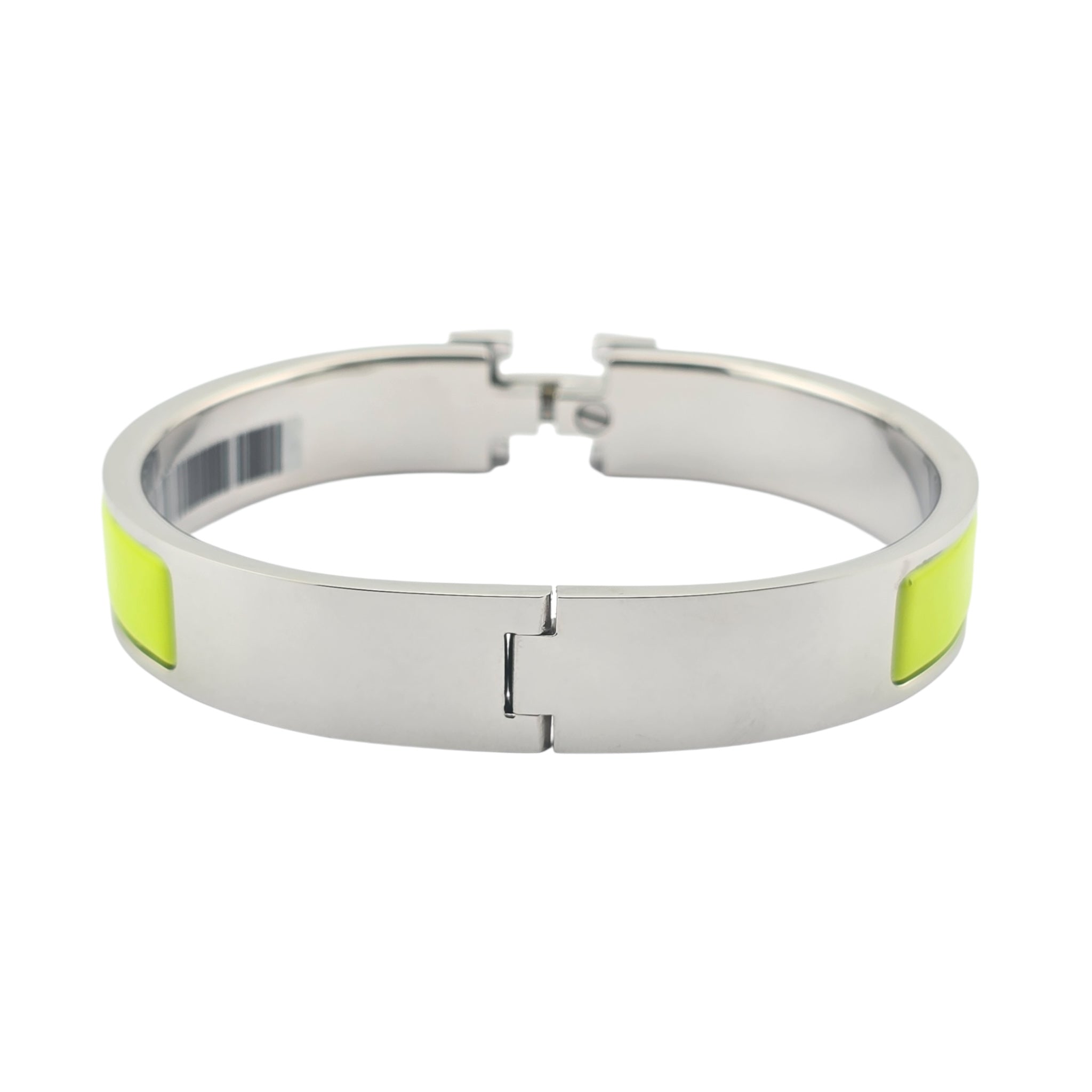 Hermes Clic H Bracelet Neon Green Palladium GM