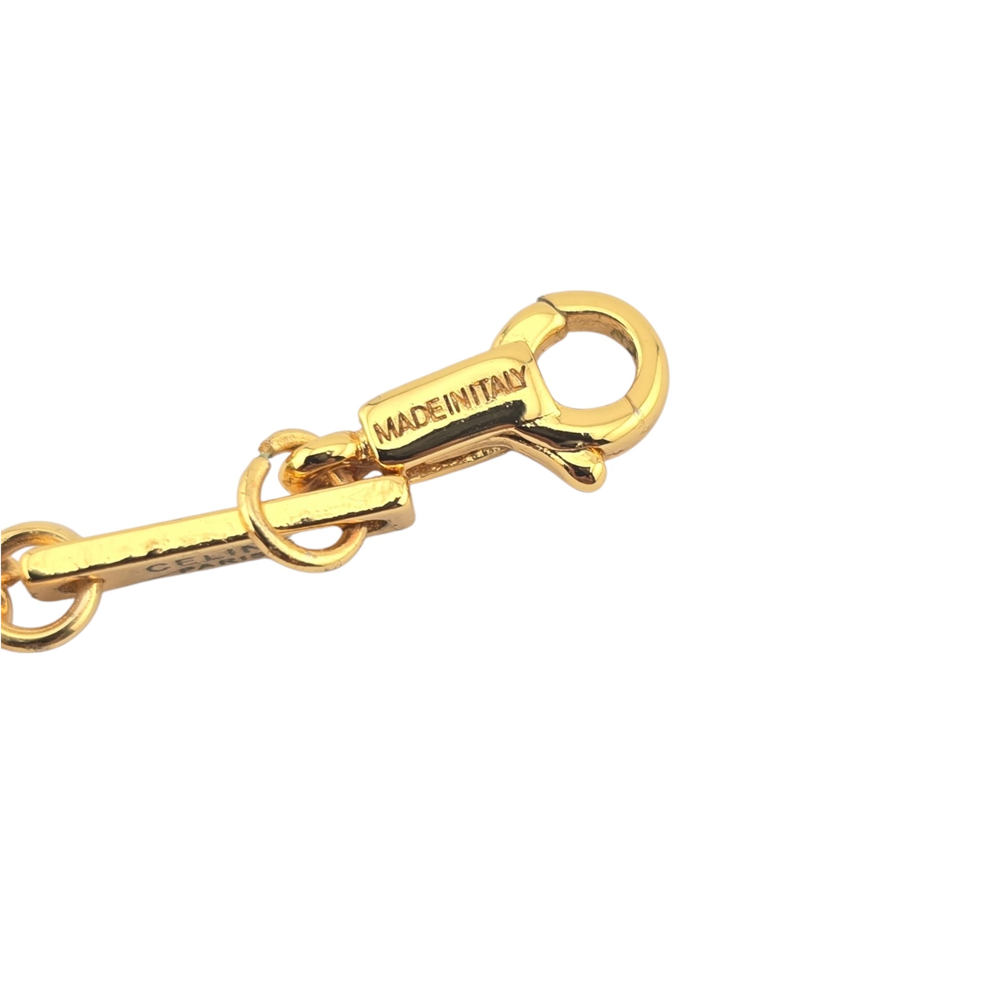 Celine Gold Logo Metal Bracelet