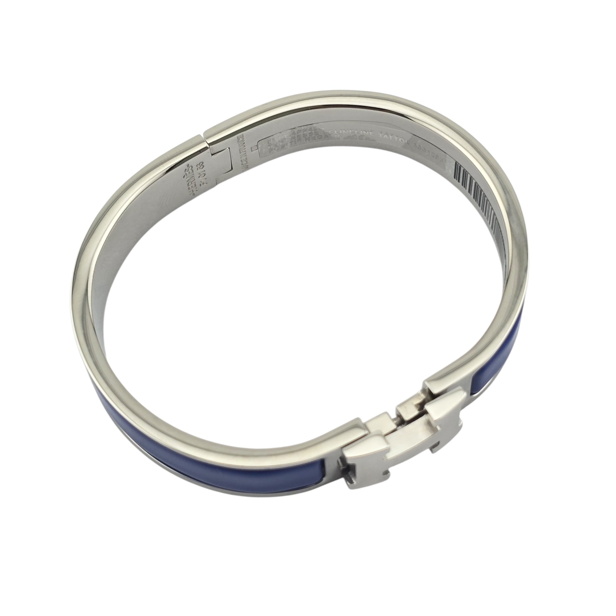 Hermes Clic H Bracelet Royal Blue Palladium GM